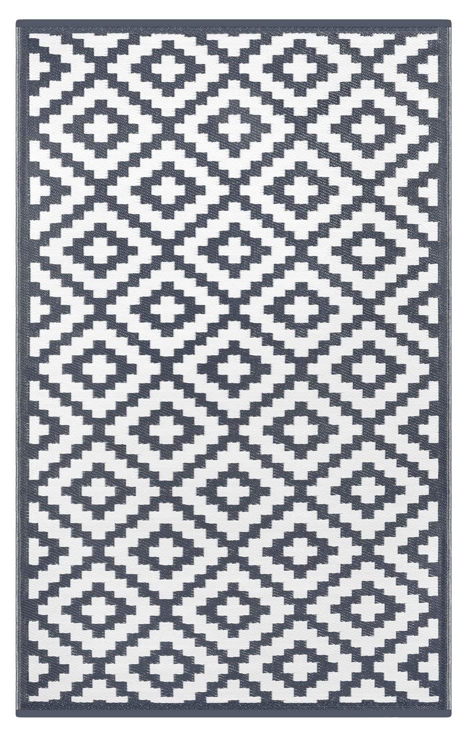 Nirvana Rug Charcoal Grey/White, 90cmx150cm (3ftx5ft)