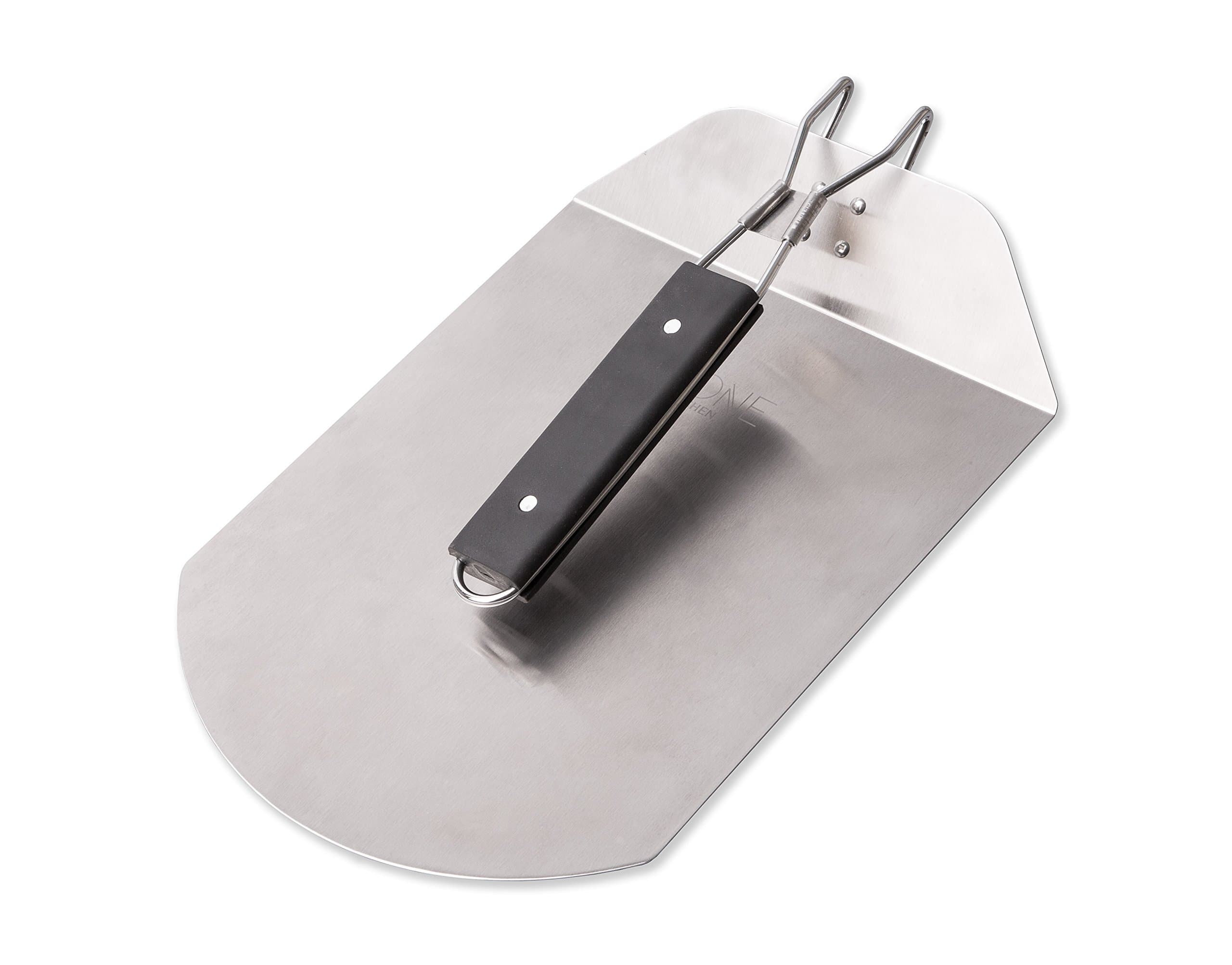 Folding Pizza Paddle/Cake Lifter Gift by STONE KITCHEN - Stainless Steel Peel for Pizza Oven
