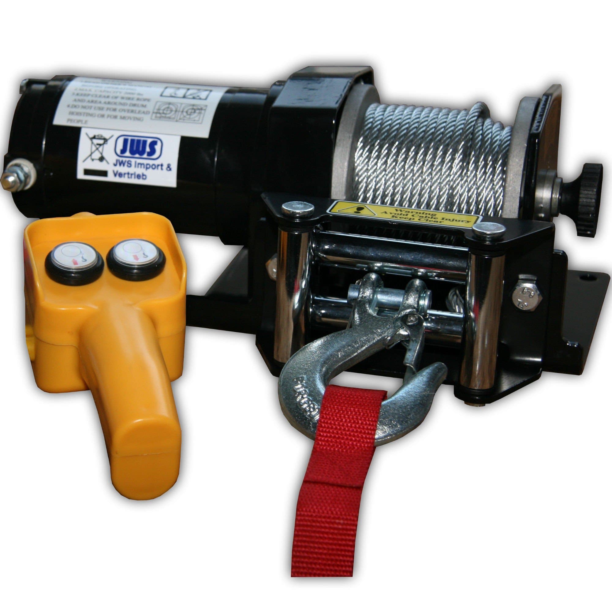 Electric Wire Rope Winch 2,000 lb 12 Volt