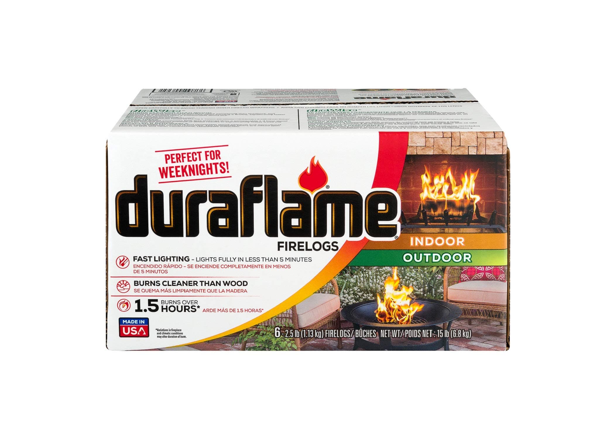 duraflame 2.5lb 1.5-hr Firelog, 6 pack