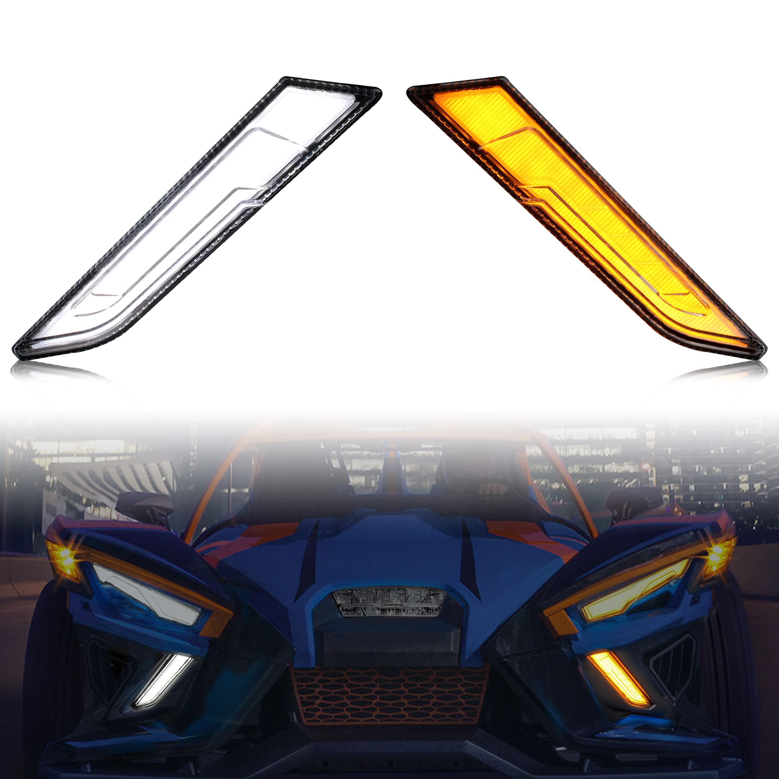 Lower Accent Panel Light Kit for Slingshot 2020-2023, Daytime Running Light Turn Signals for 2020-2023 Polaris Slingshot S GT R LE SL Accessories, Replacement #2884606