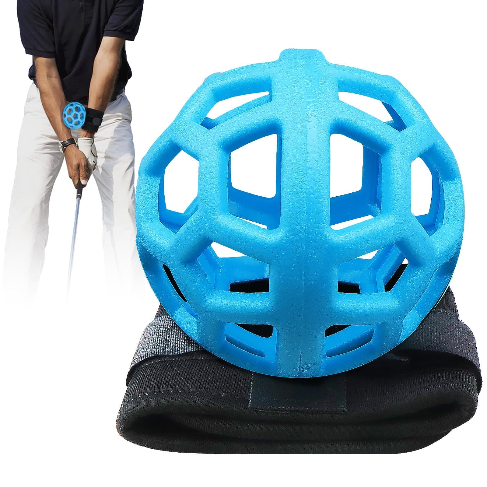 THE GOLFER STORE Golf Trainer Ball Golf Swing Trainer, Practical Training Aid for Golf, Intelligent Ball for Beginner Posture Training, Golf Wrist Strap Training Ball