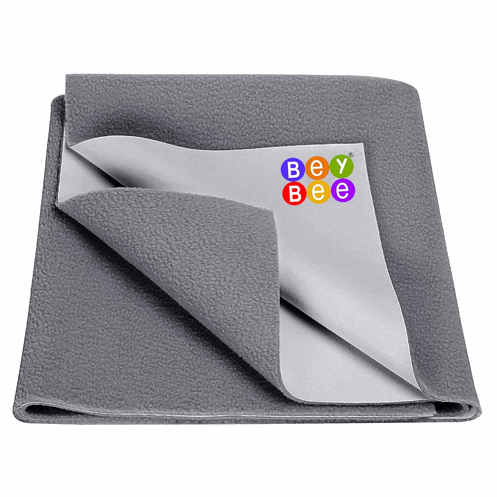 BeyBee Waterproof Rubber Sheet (Small (50cm X 70cm), Grey)