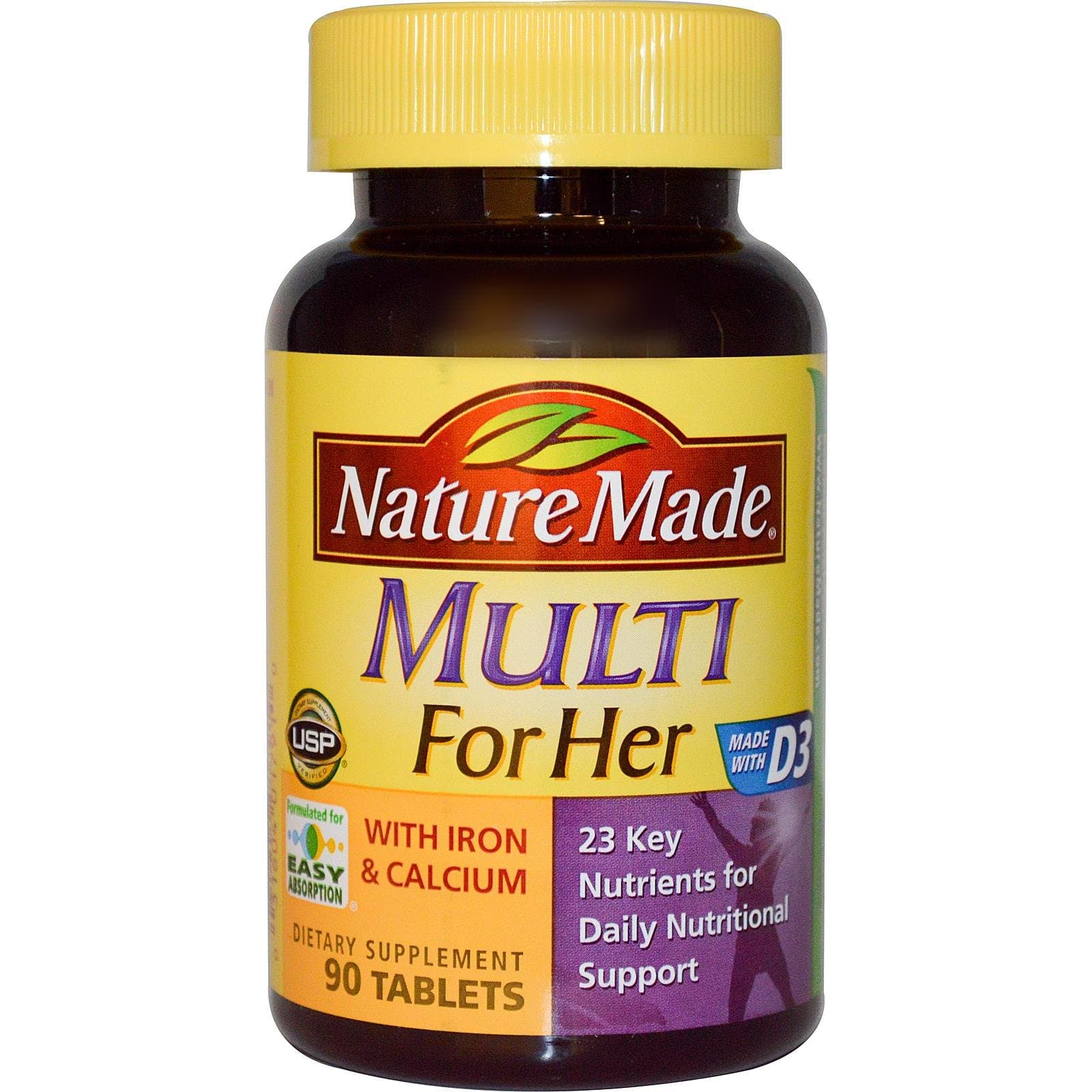 Nature Made Multi For Her With Iron And Calcium Count 90 Tablets - Pack of 1 Multi