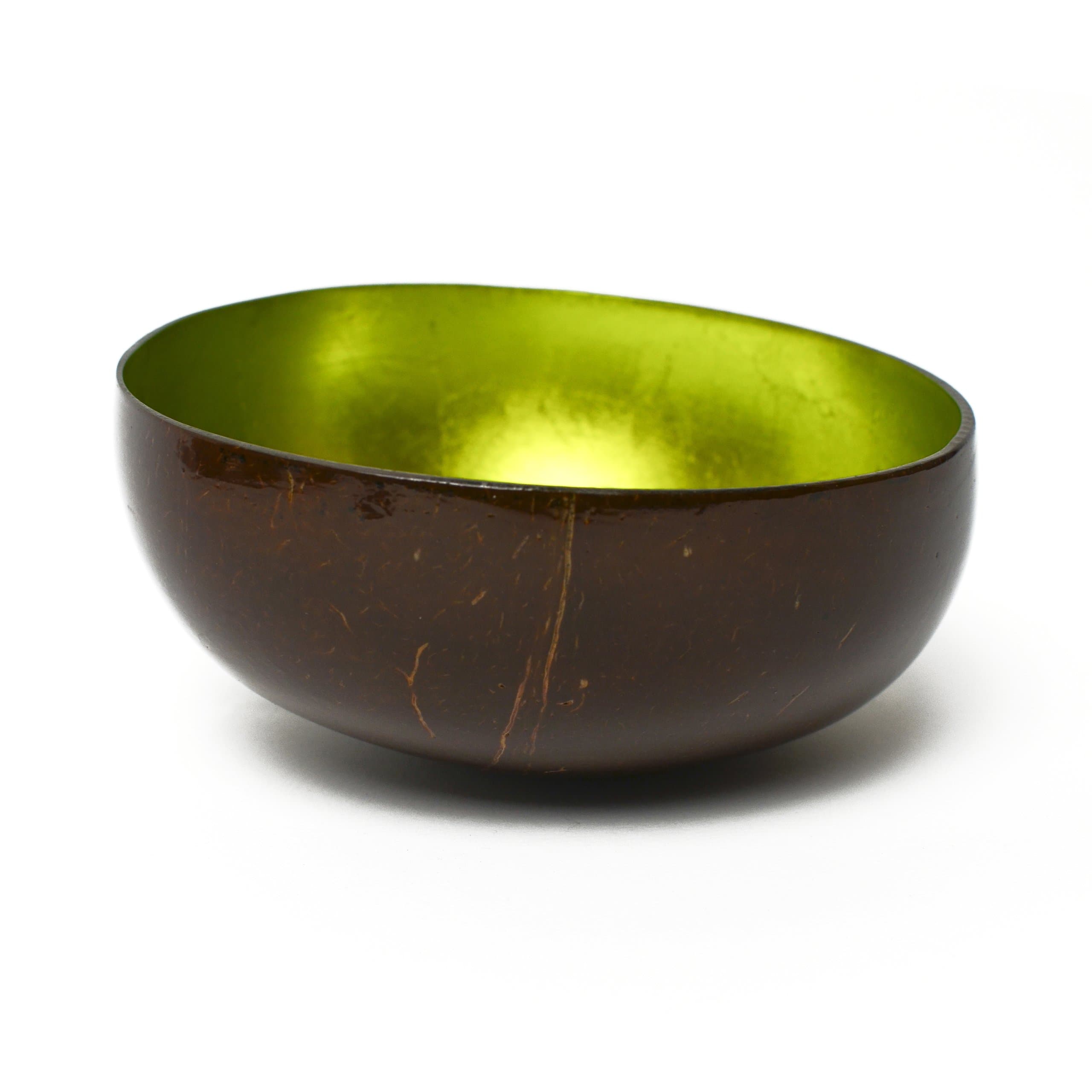 Nom Living Natural Coconut Lacquer Coco Bowl Lime Silverleaf