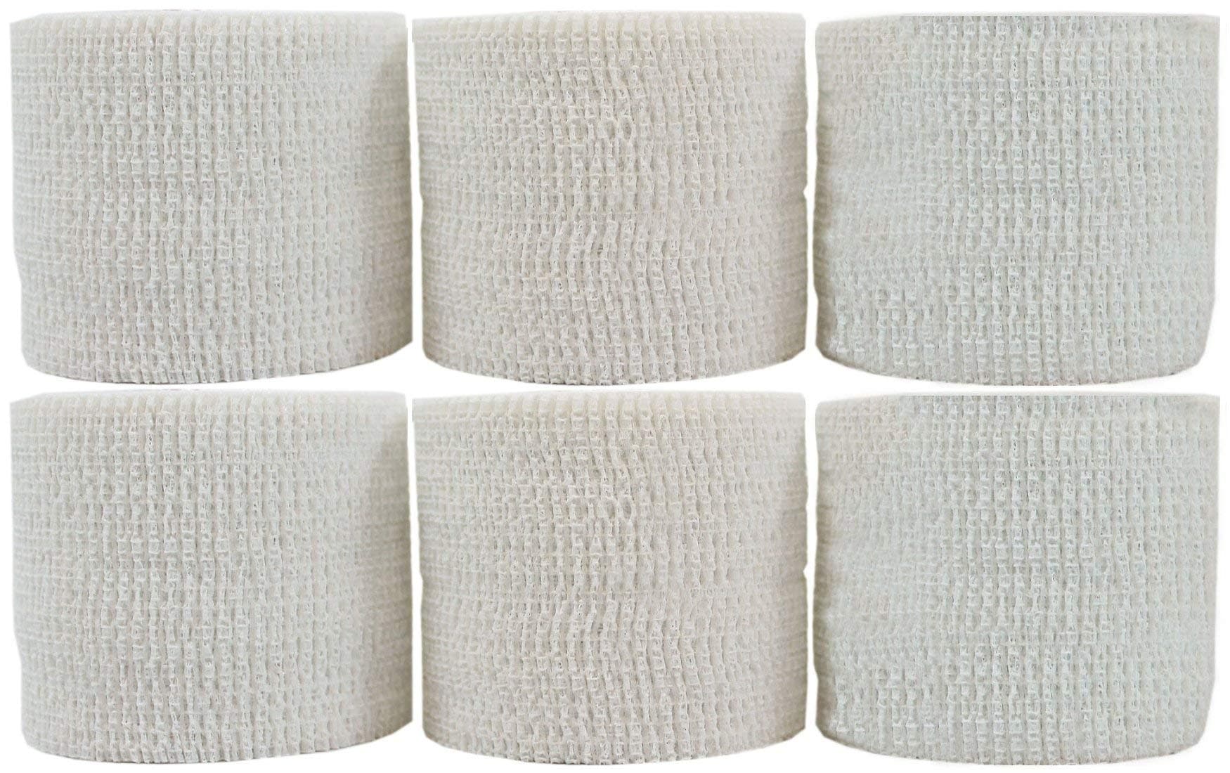 2" Stretch Athletic Tape - 6 Rolls, White