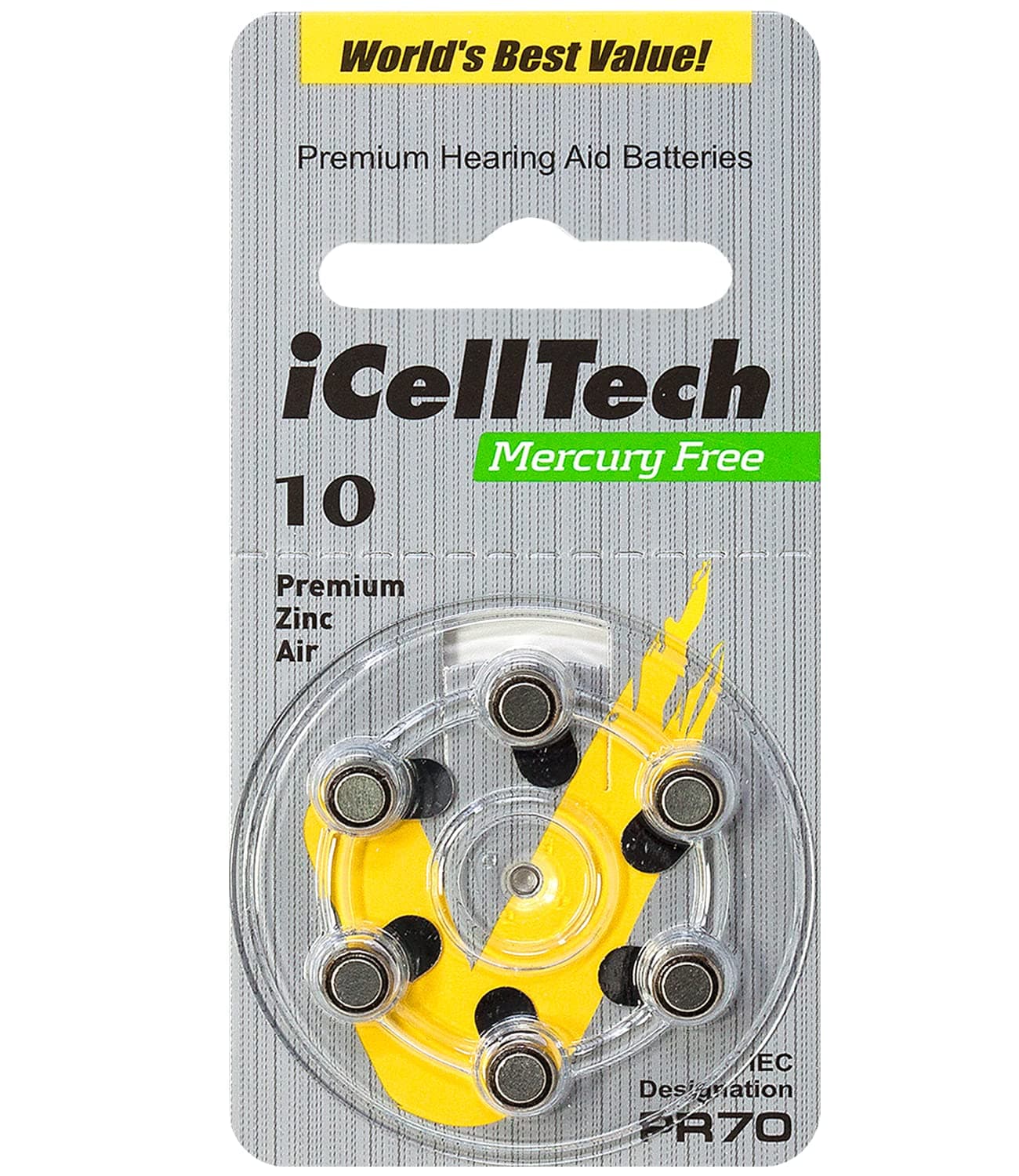 iCellTech Icell Tech Size 10 Hearing Aid Batteries (120 Batteries)