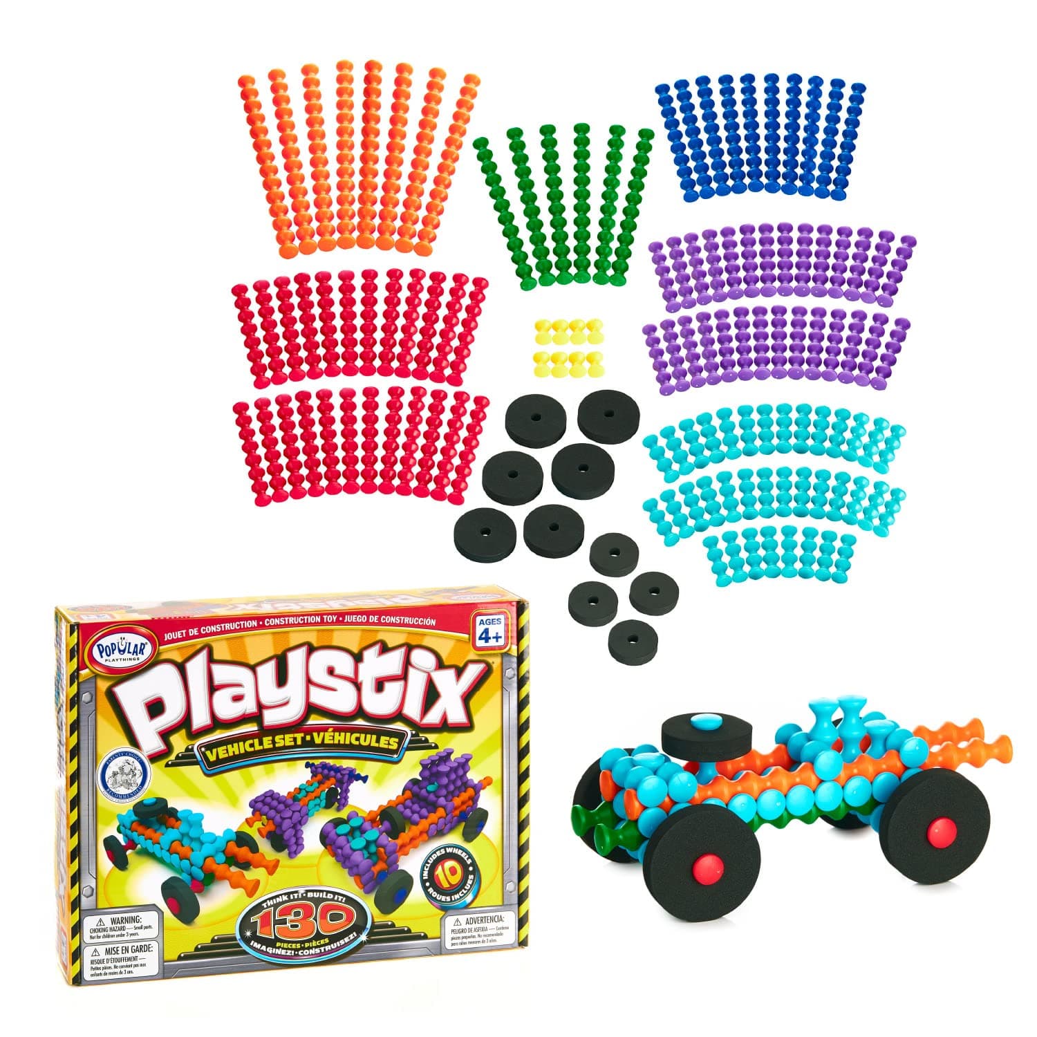 Popular Playthings Playstix Vehicles Set (130 pieces)