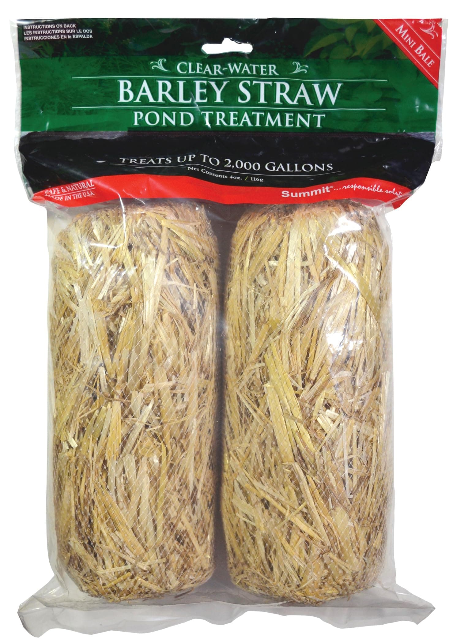Summit 130 Clear-Water Barley Straw Bales, 2-Pack