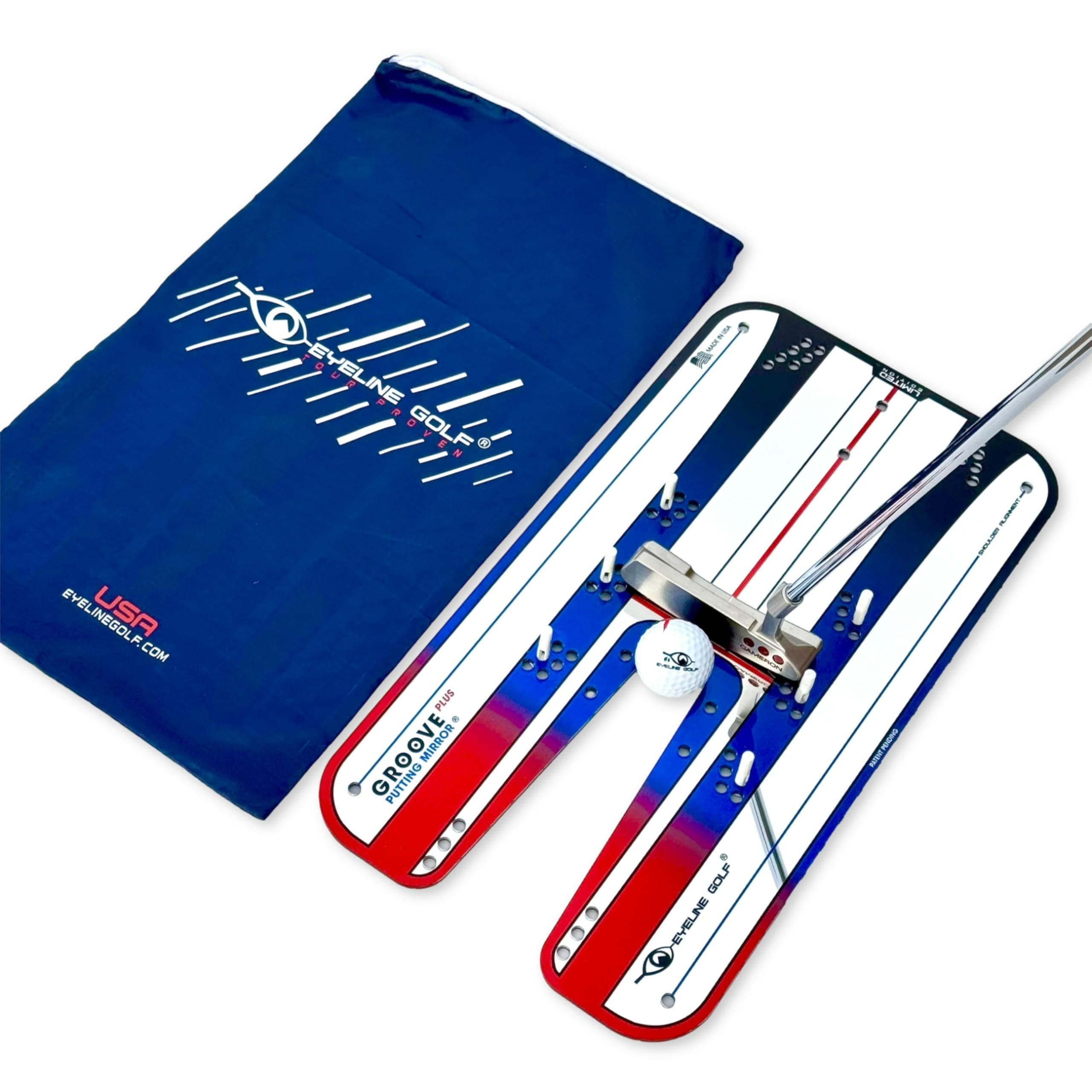 EyeLine Golf Putting Training Aid – Perfect for Alignment and Stroke Improvement Drills – Indoor and Outdoor Practice, Used by Tour Pros