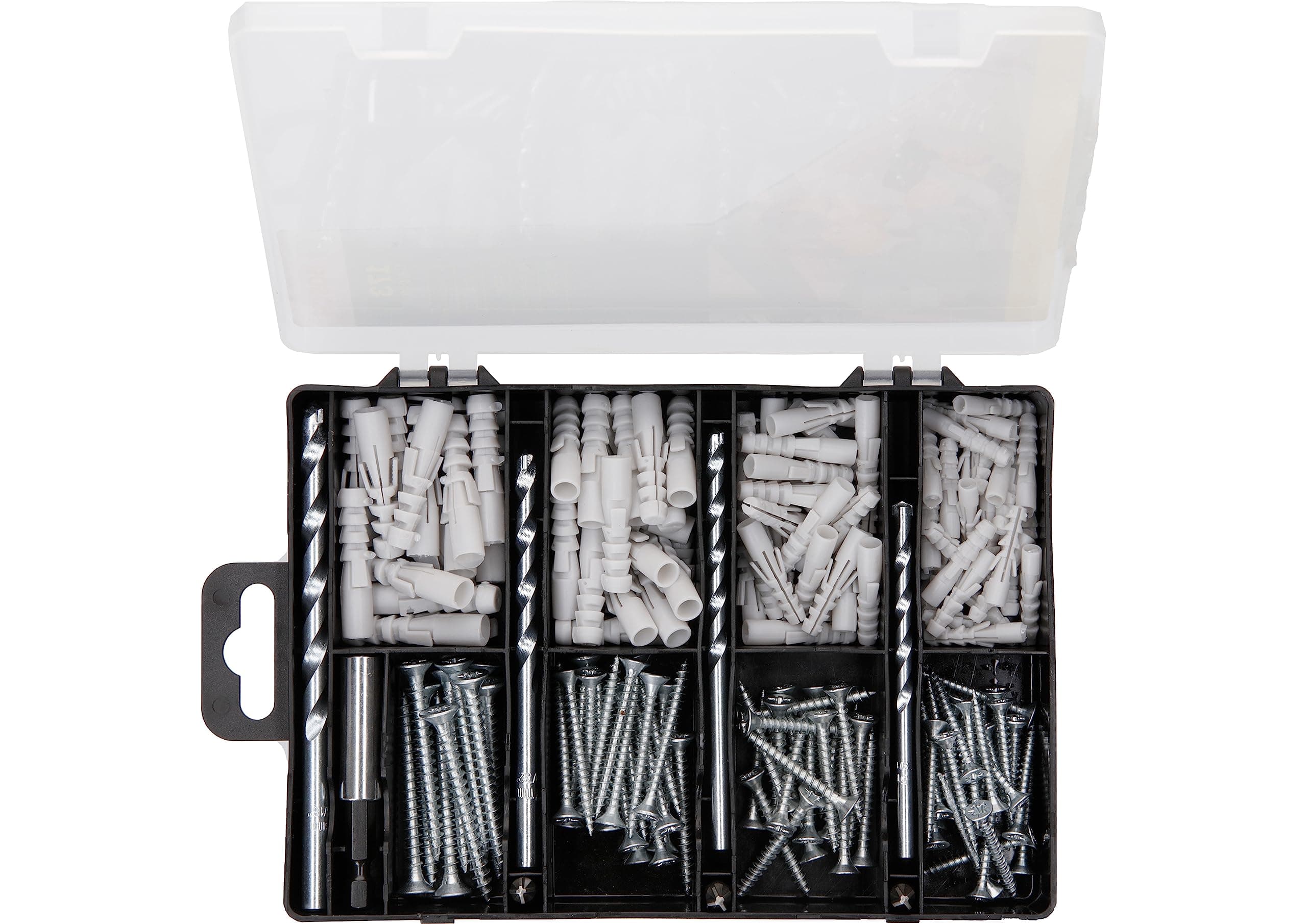 Bosch Fixing Set 173 Pieces, 5 carbide-tipped masonry drill bits for lasting performance. | Model: 2607019511
