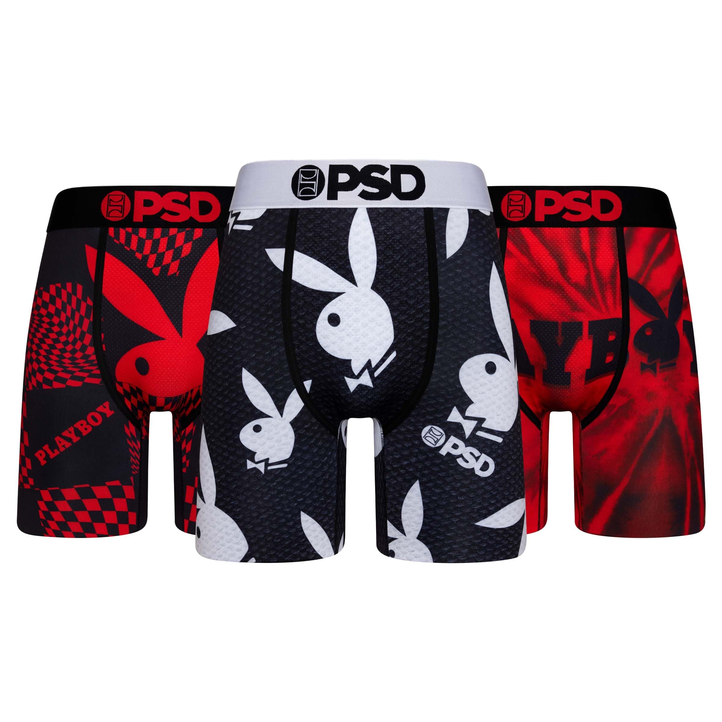 Men's Playboy Kit 3-Pack Bx Boxer Briefs, Multi, XXL