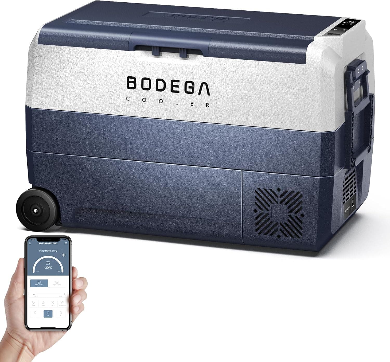 BODEGA BODEGACOOLER 12 Volt Portable Refrigerator,38 Quart Car Fridge APP Control,36L (-4℉-68℉) Compressor Car Freezer 12/24V DC and 100-240V AC for Travel,Truck RV Camping Boat and Home Use