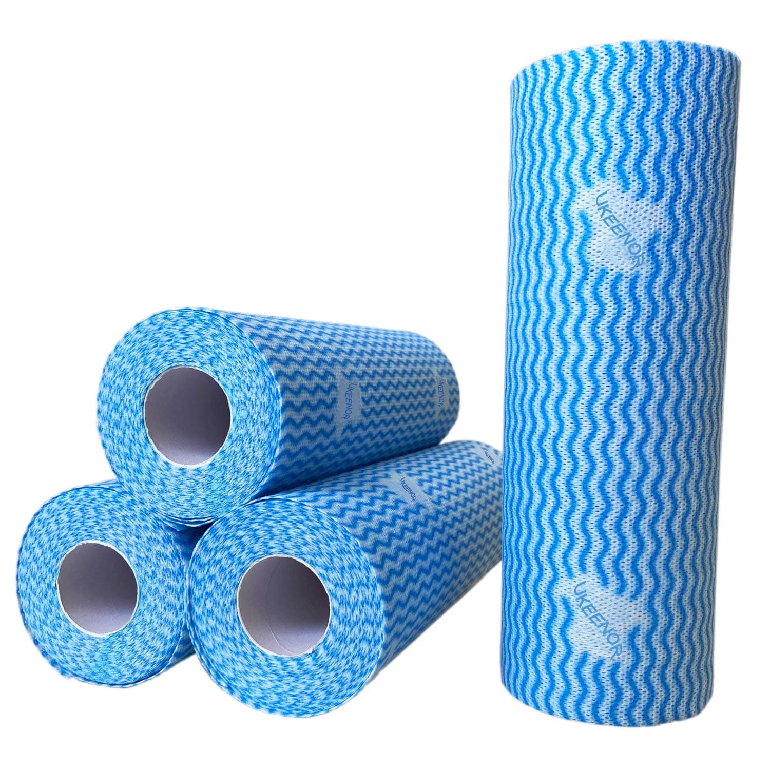 Blue Handi Wipes Dry Reusable Dish Cloths Multi use Reusable Handi Wipe Disposable Cleaning Cloth Kitchen Towels Machine Washable 4 Rolls Blue Total 200 Count