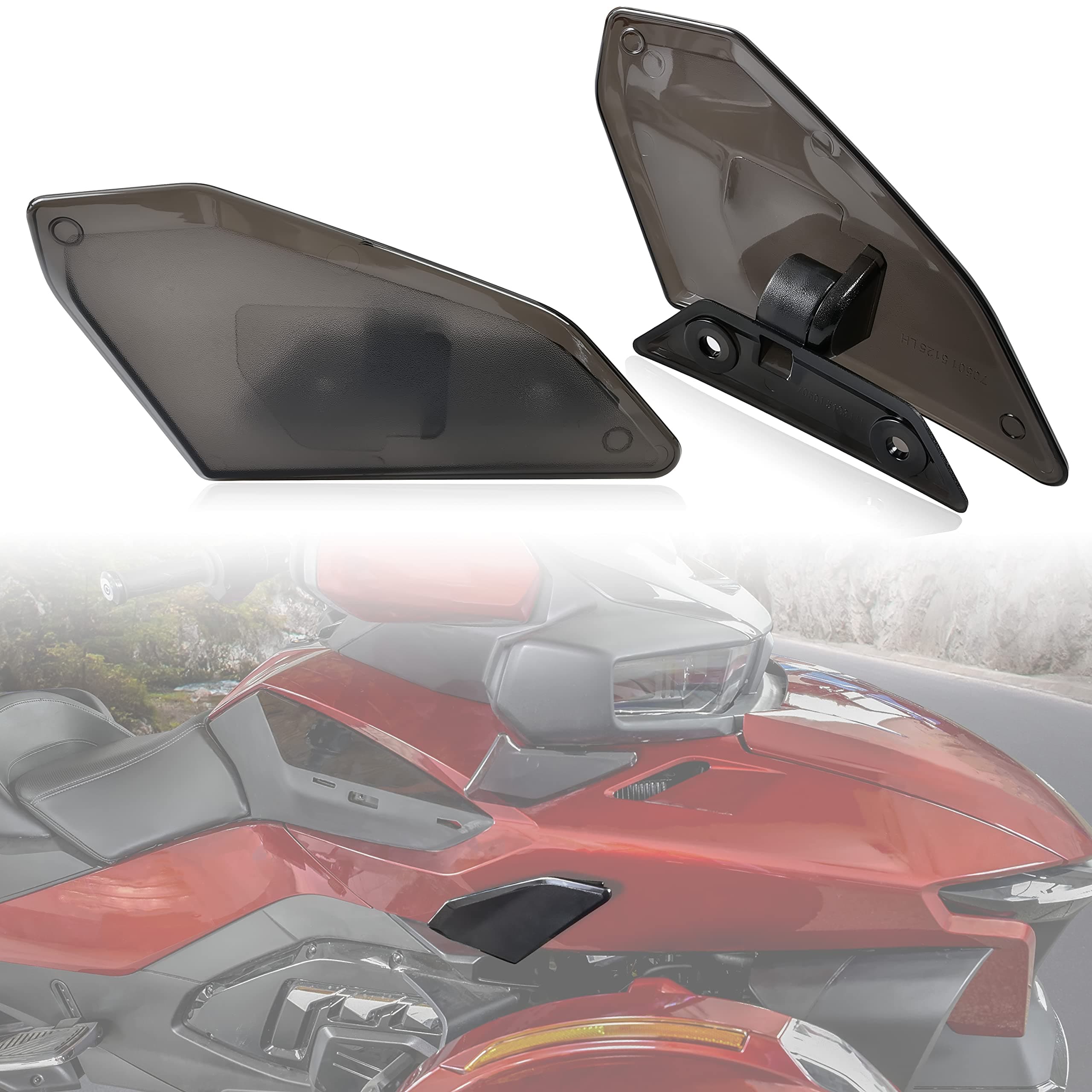 SAUTVS Adjustable Side Air Deflectors (Lower) for Can Am Spyder RT 20-23, Side Wind Deflectors (Lower) Windshields Wings for Can-Am Spyder RT 2020-2023 Accessories (2PCS, Replace #219401088)