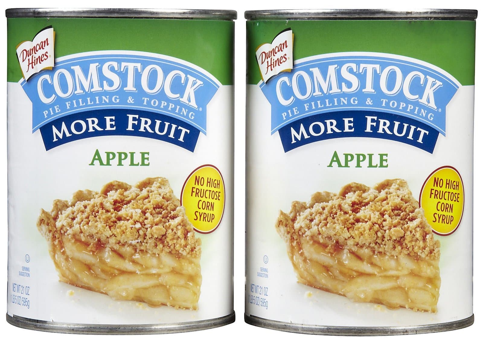 ComstockMore Fruit Apple Filling, 21 oz, 2 pk