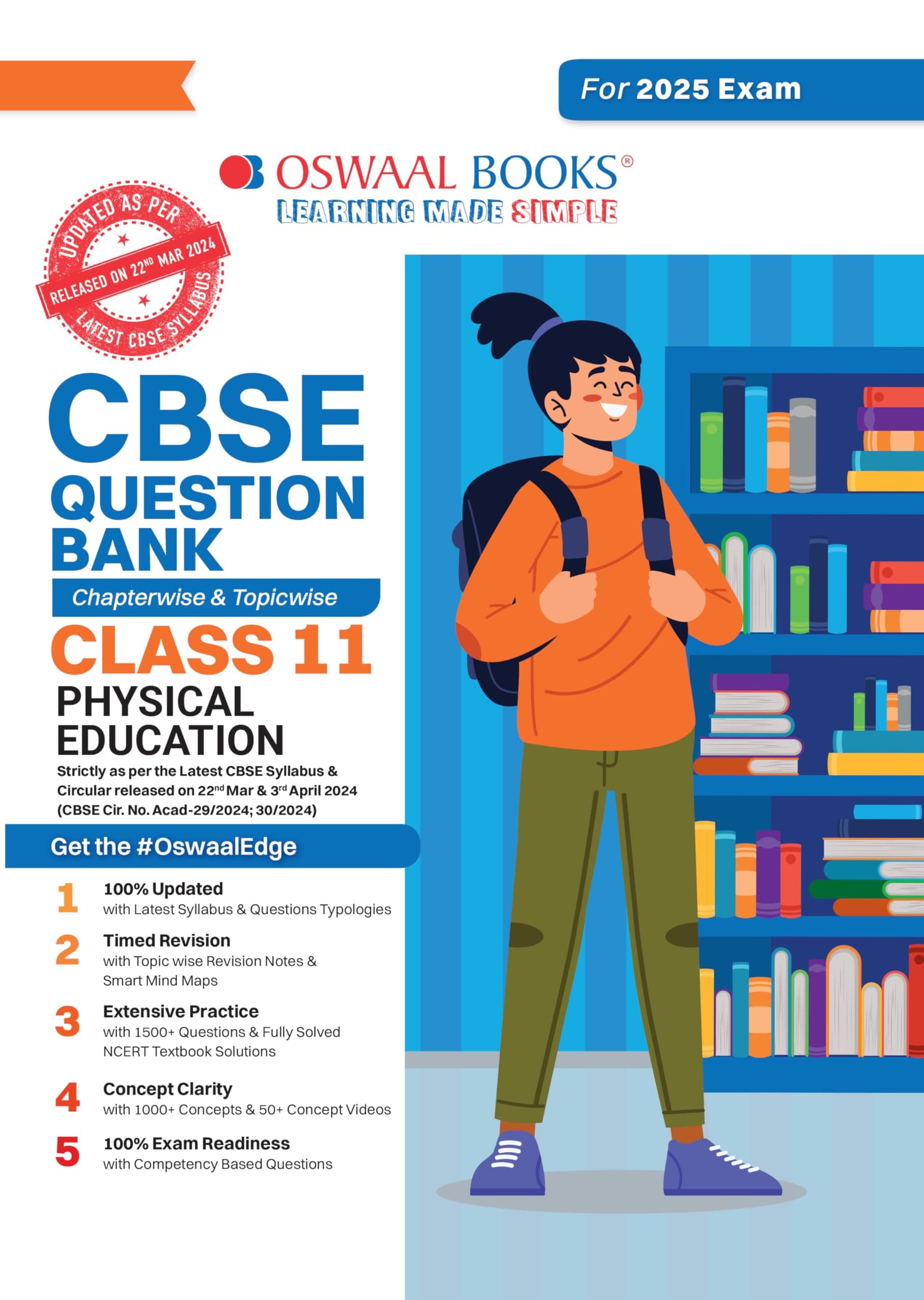Oswaal CBSE Question Bank Class 11 Physical Education, Chapterwise and Topicwise Solved Papers For 2025 Exams Paperback – 7 April 2024