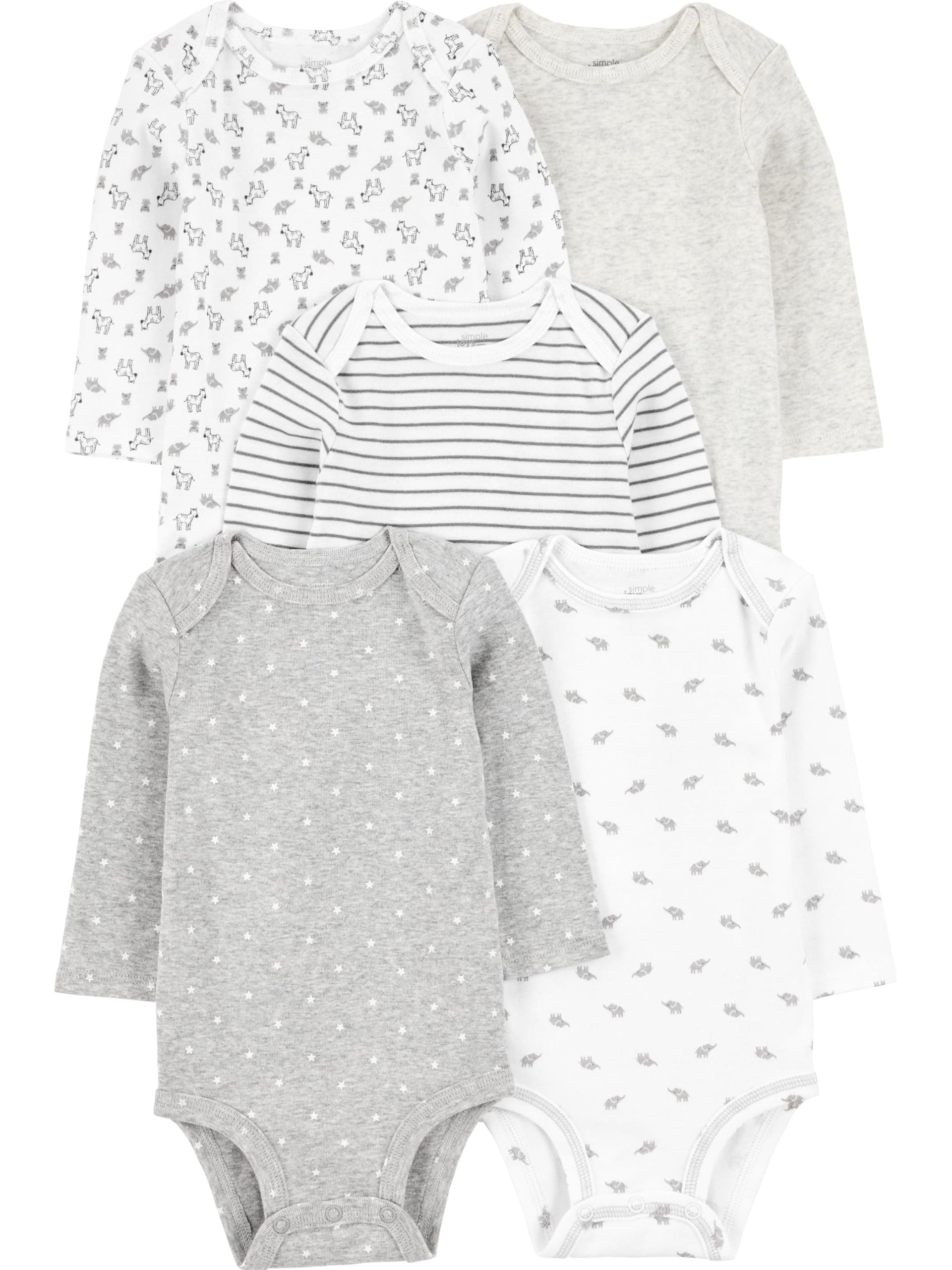 Baby 5-pack Long-sleeve Bodysuit