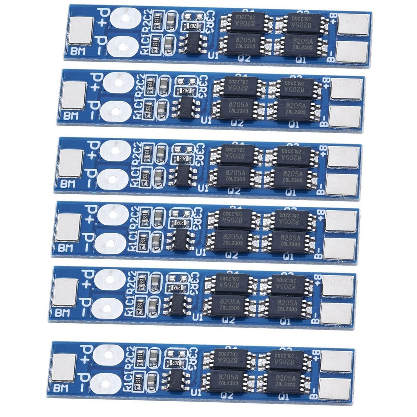 daier 6PCS 2S 7.4V 8.4V 8A 18650 Battery Protection Board PCB BMS Protection Module for Li-ion Lithium Battery Cell