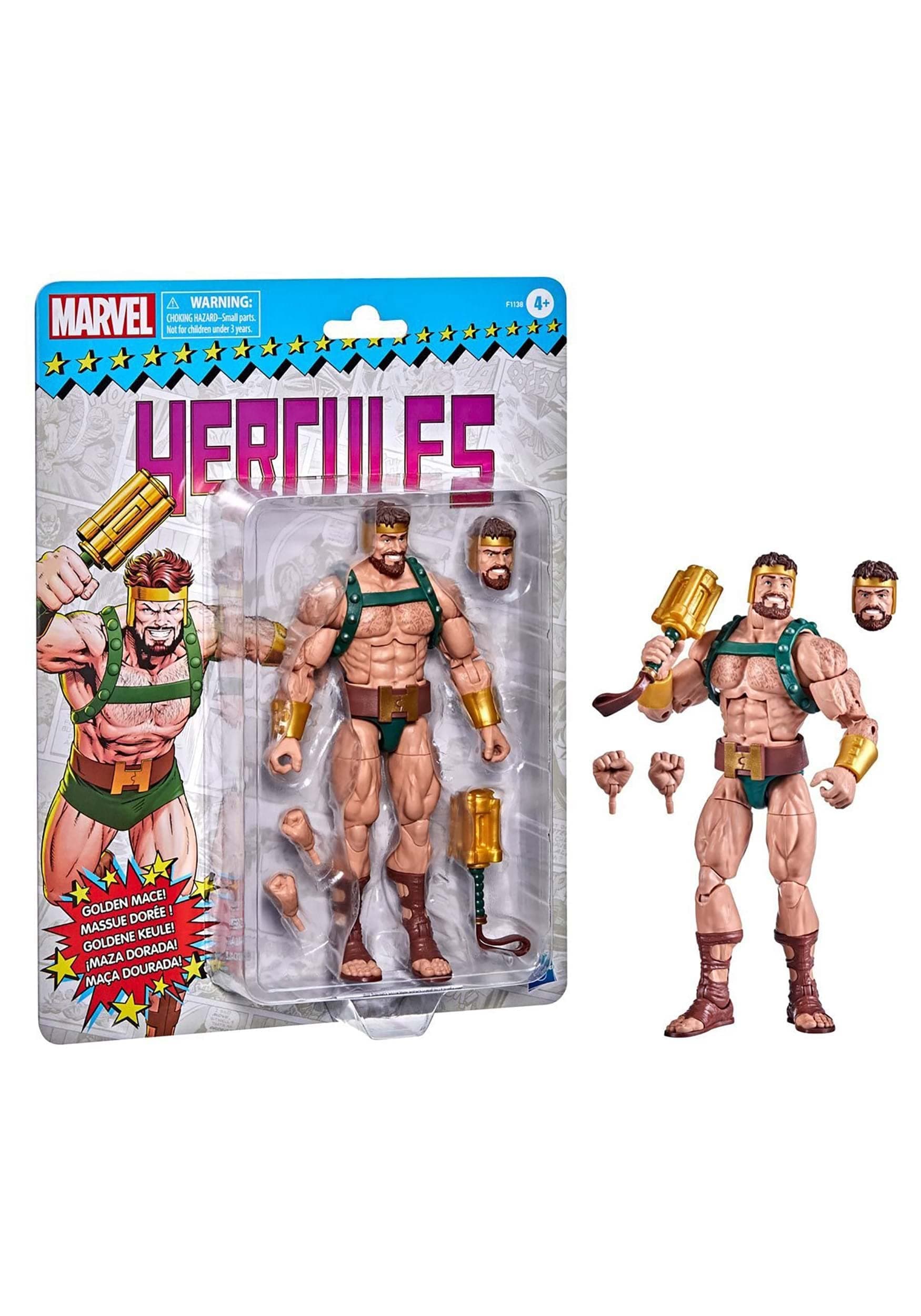 Classic Marvel Legends Hercules 6-Inch Action Figure, Multicolor, Standard size (F1138)