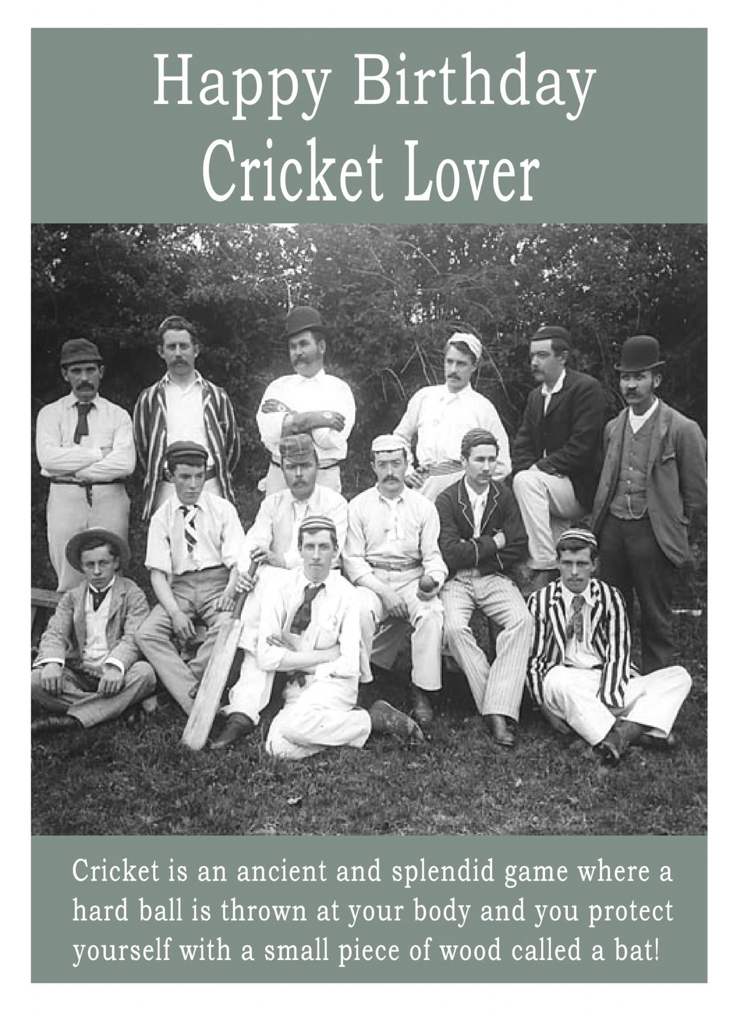 Cricket Happy Birthday Card