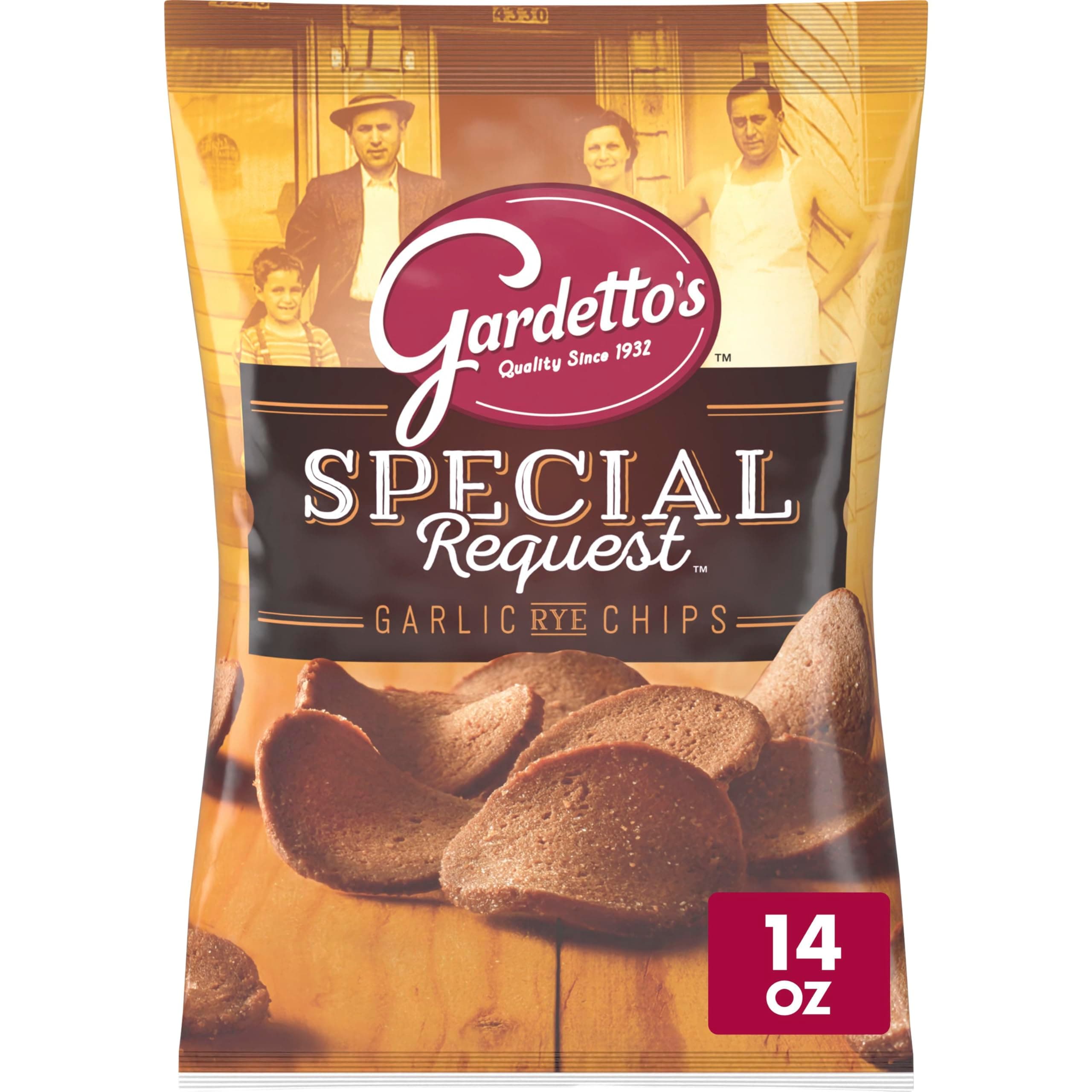 Gardetto's Roasted Garlic Rye Chips, 14 Oz