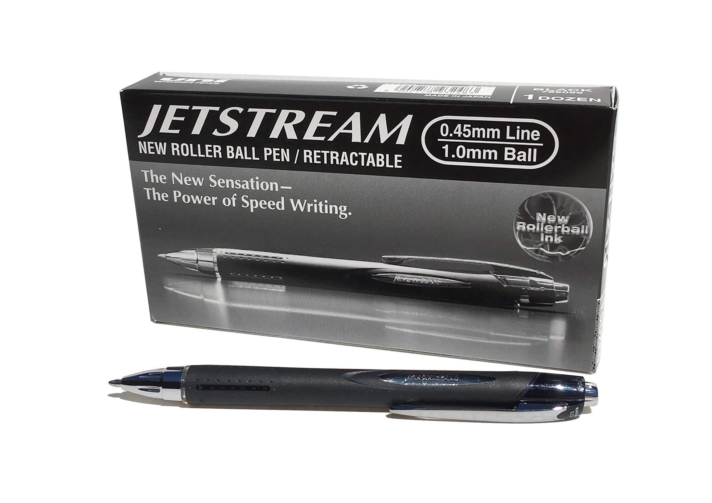 Uni-Ball SXN-210 Jetstream RT Retractable Rollerball Pen Black Ink - Pack of 12
