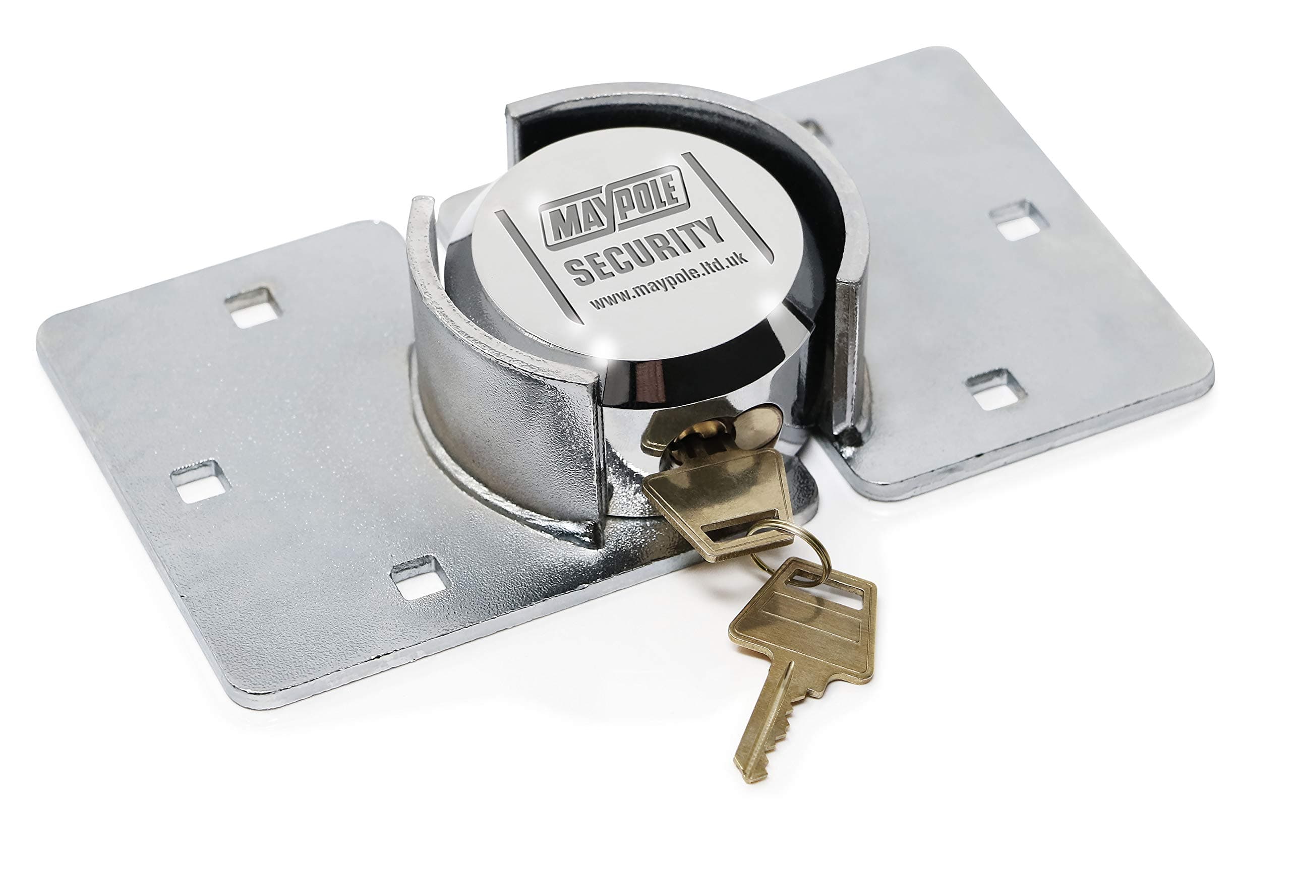 Maypole Heavy Duty Security Lock Suitable For Vans, Sheds & Garages Rust Resistant Chrome 2 kg
