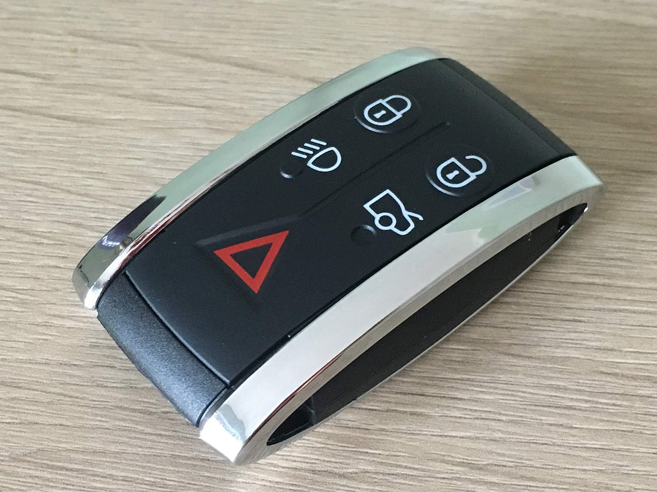 Smart Keyless Entry Remote Fob Case Shell Replacement with Blank Blade for Jaguar X S-Type XF XK XKR key