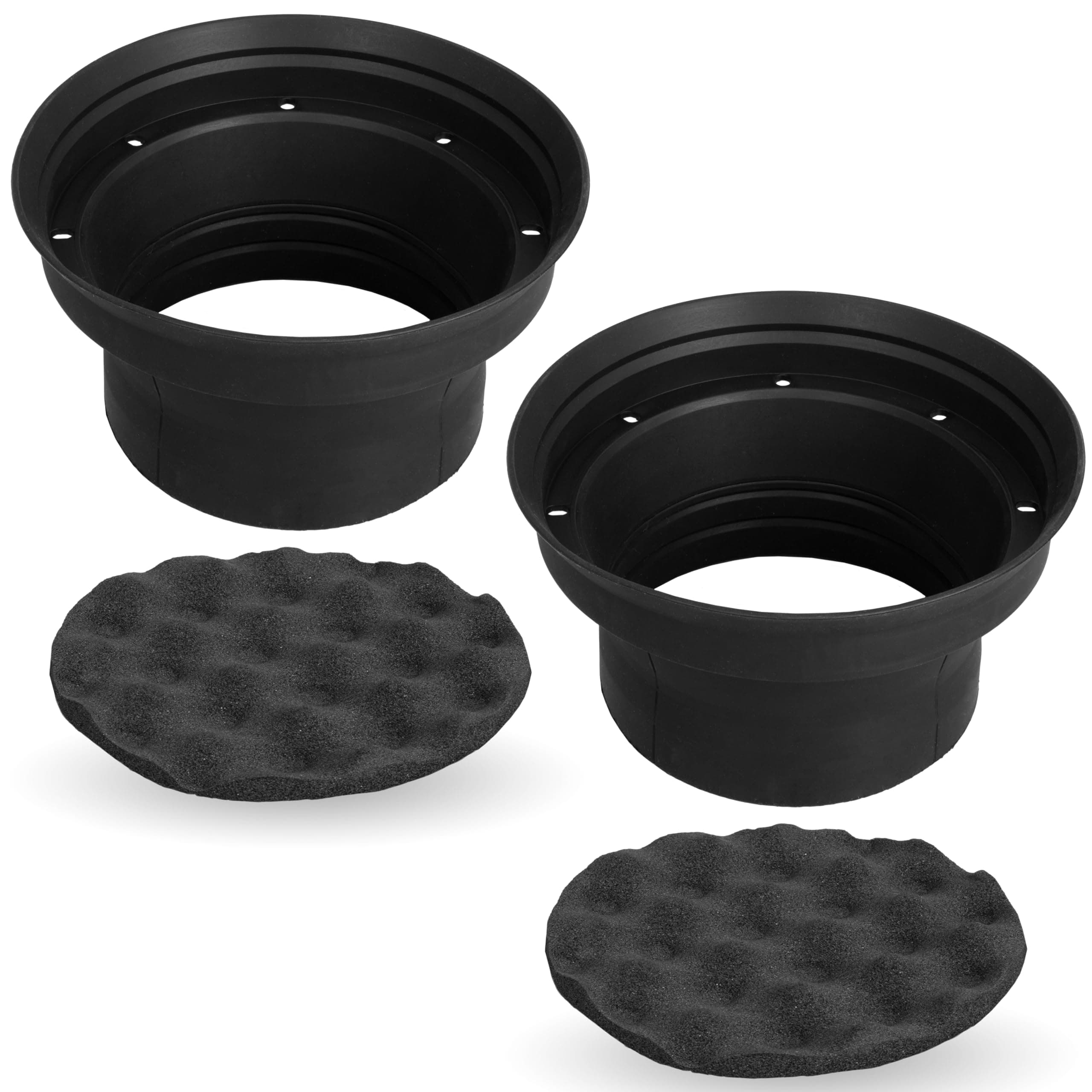NVX XBAF65 Foldable Silicone 6.5" Speaker Baffle with Egg Crate Foam, one Pair/Box