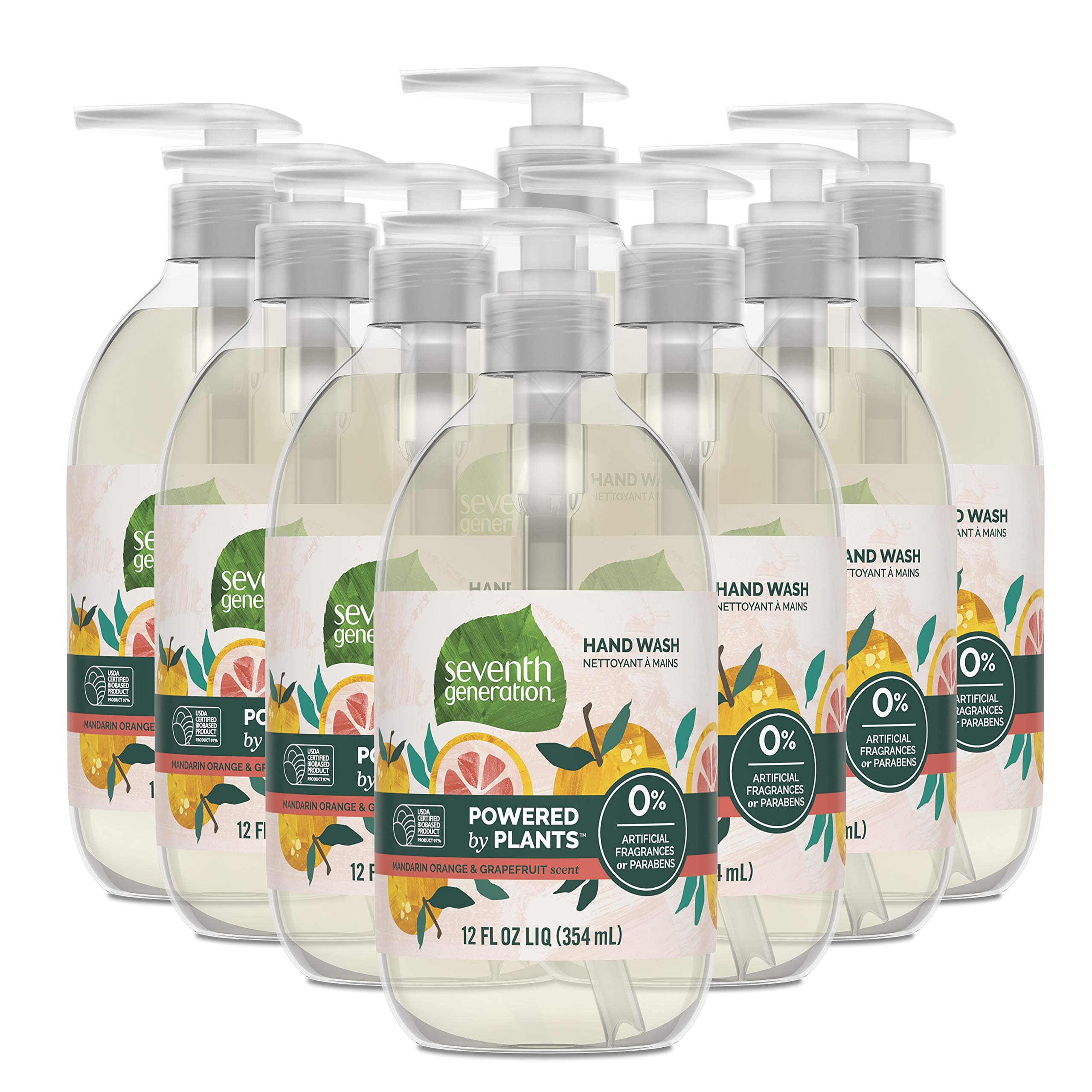 Hand Soap, Mandarin Orange & Grapefruit , 12 Fl Oz (Pack of 8) - (Packaging May Vary)