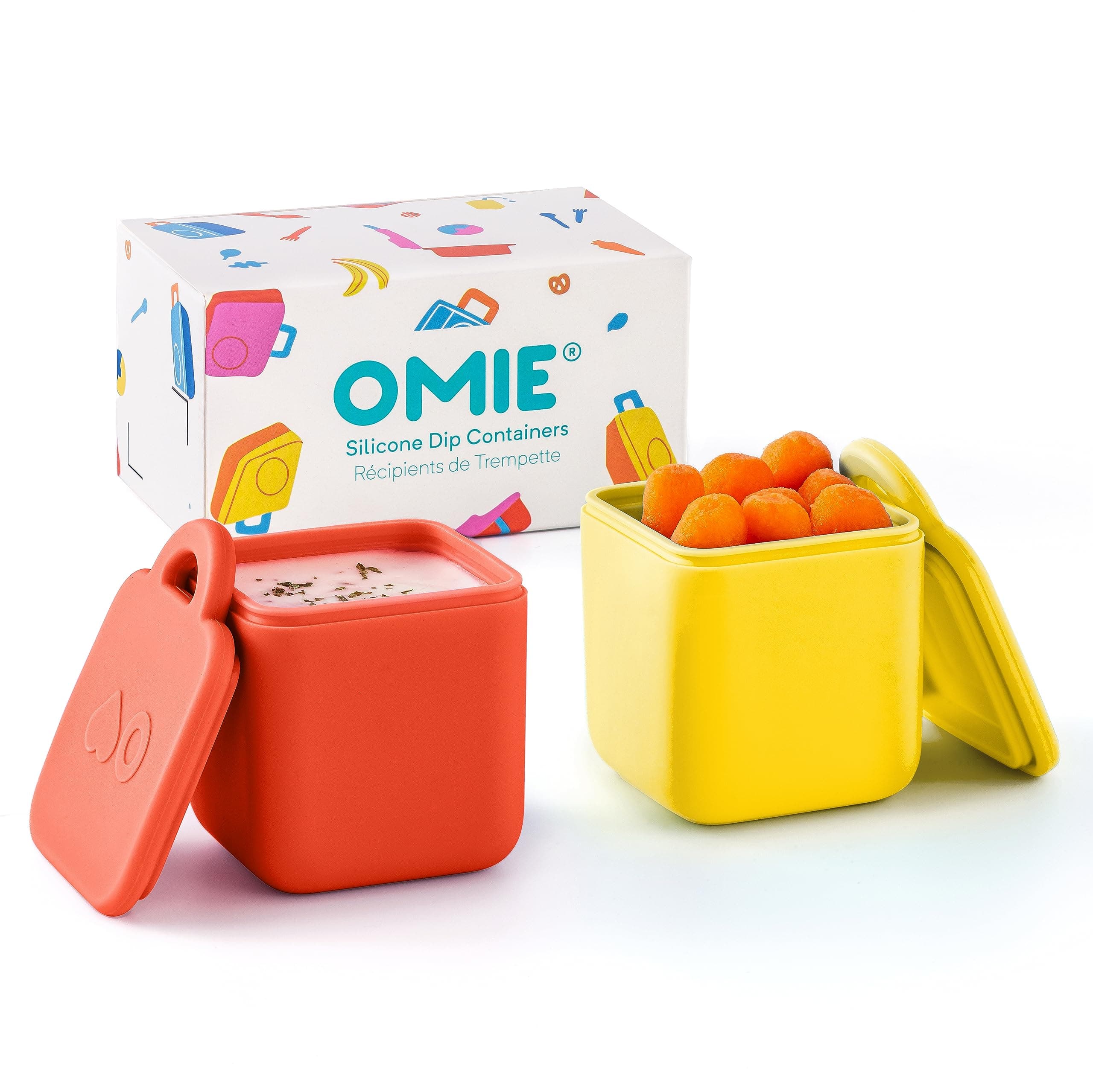 OmieBox (2 pack) Leakproof Dips Containers To Go, Salad Dressing Container, C...