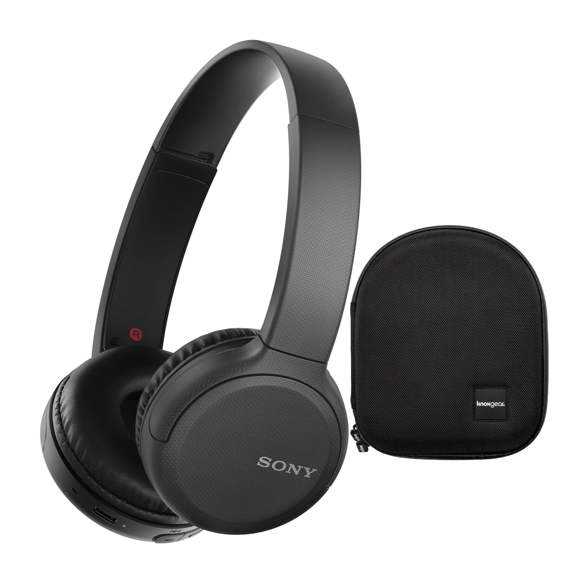 Sony - WH-CH510 Wireless ON-Ear Headphones with Hardshell CASE Bundle - Black