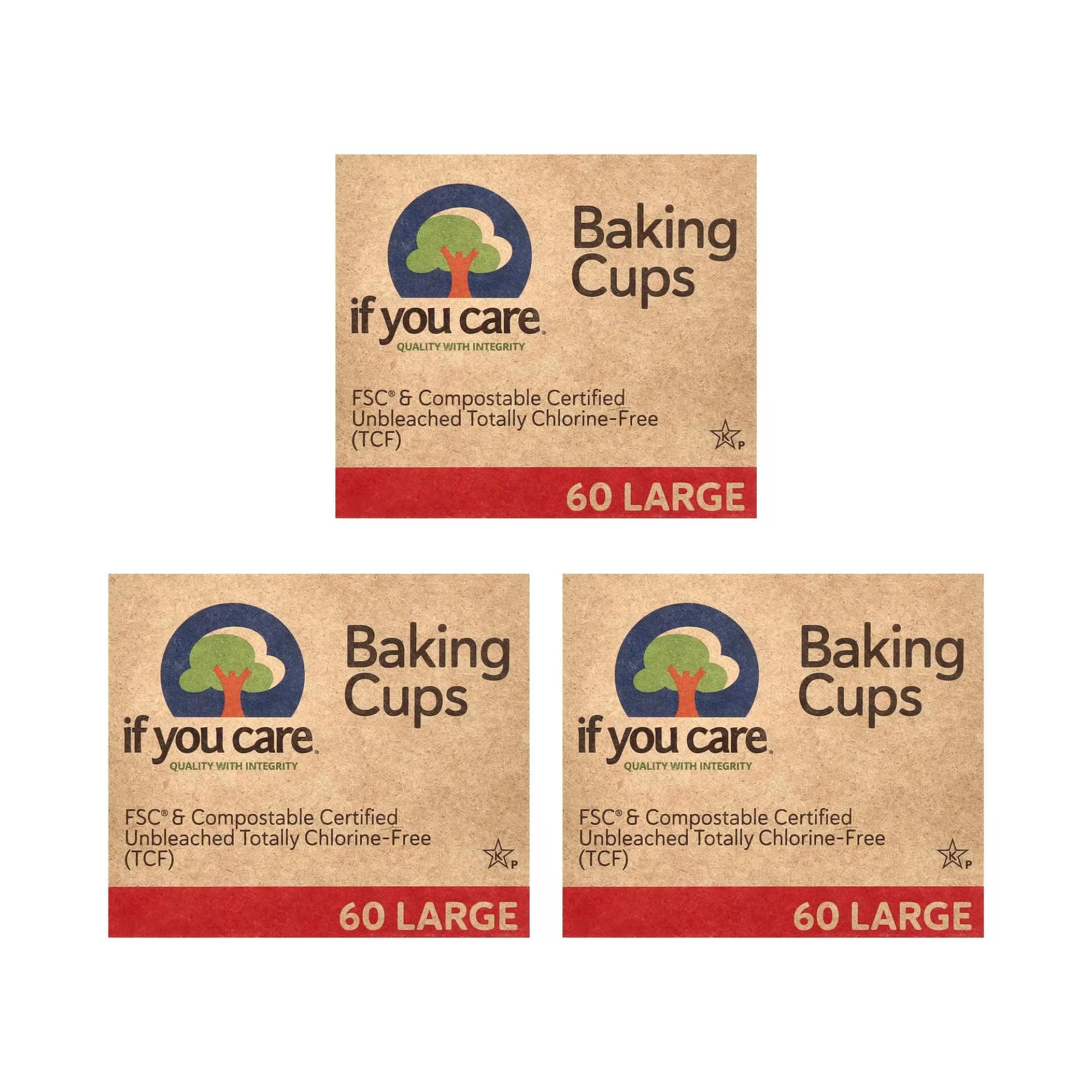 If You Care Unbleached Large Baking Cups 60 ct 3 pk