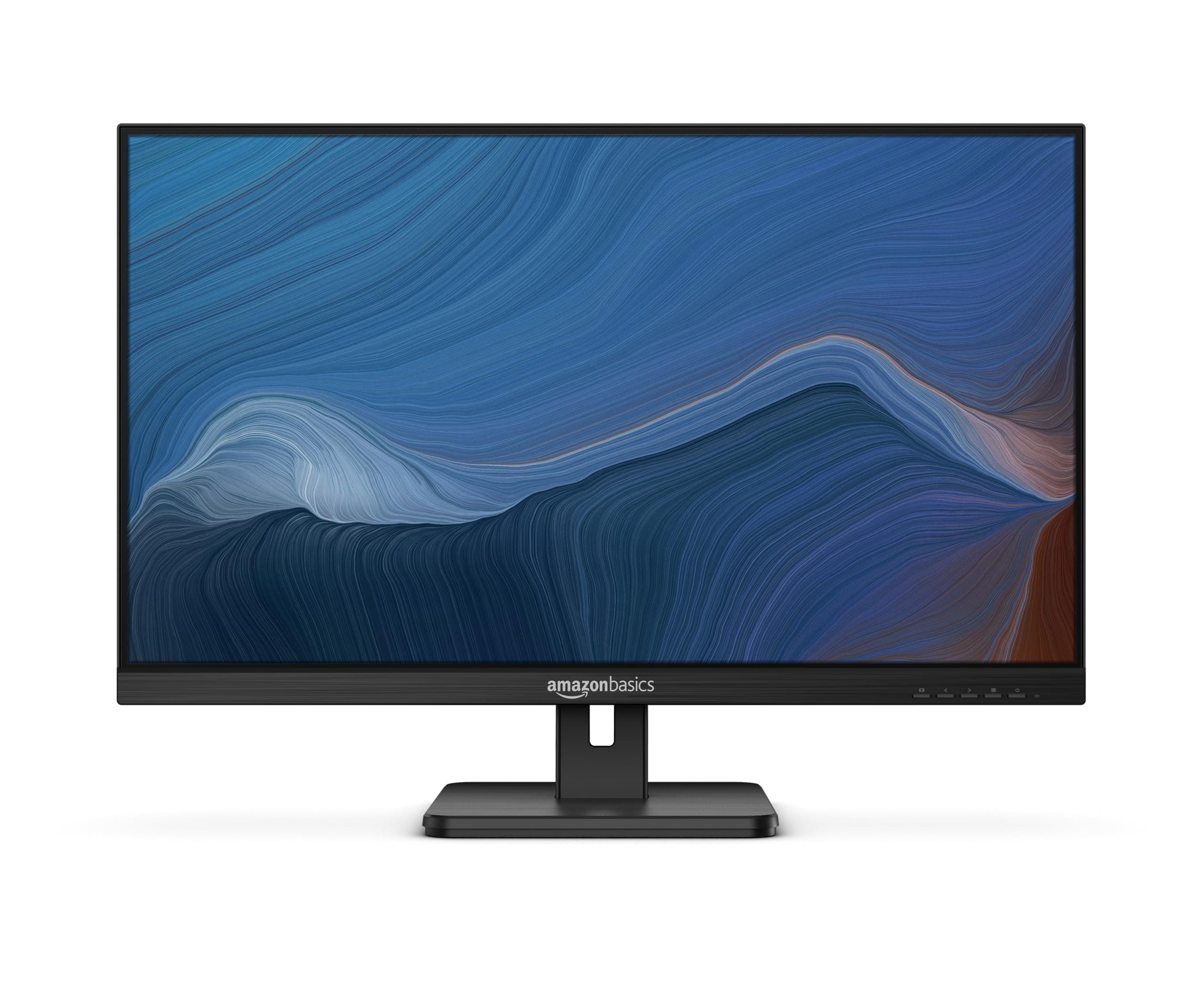 Amazon Basics IPS Monitor 75 Hz Powered with AOC Technology FHD 1080P HDMI, Display Port and VGA Input VESA Compatible Built-in Speakers for Office and Home, 27 in, Black