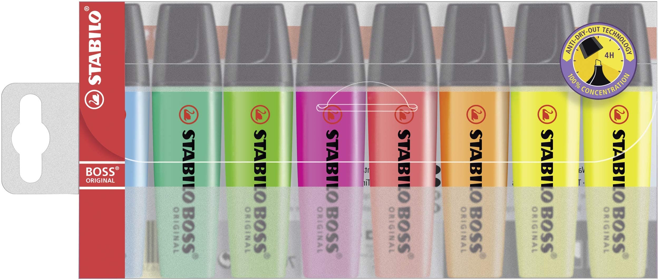 STABILO Highlighter BOSS ORIGINAL - Pack of 8 - Assorted Colours