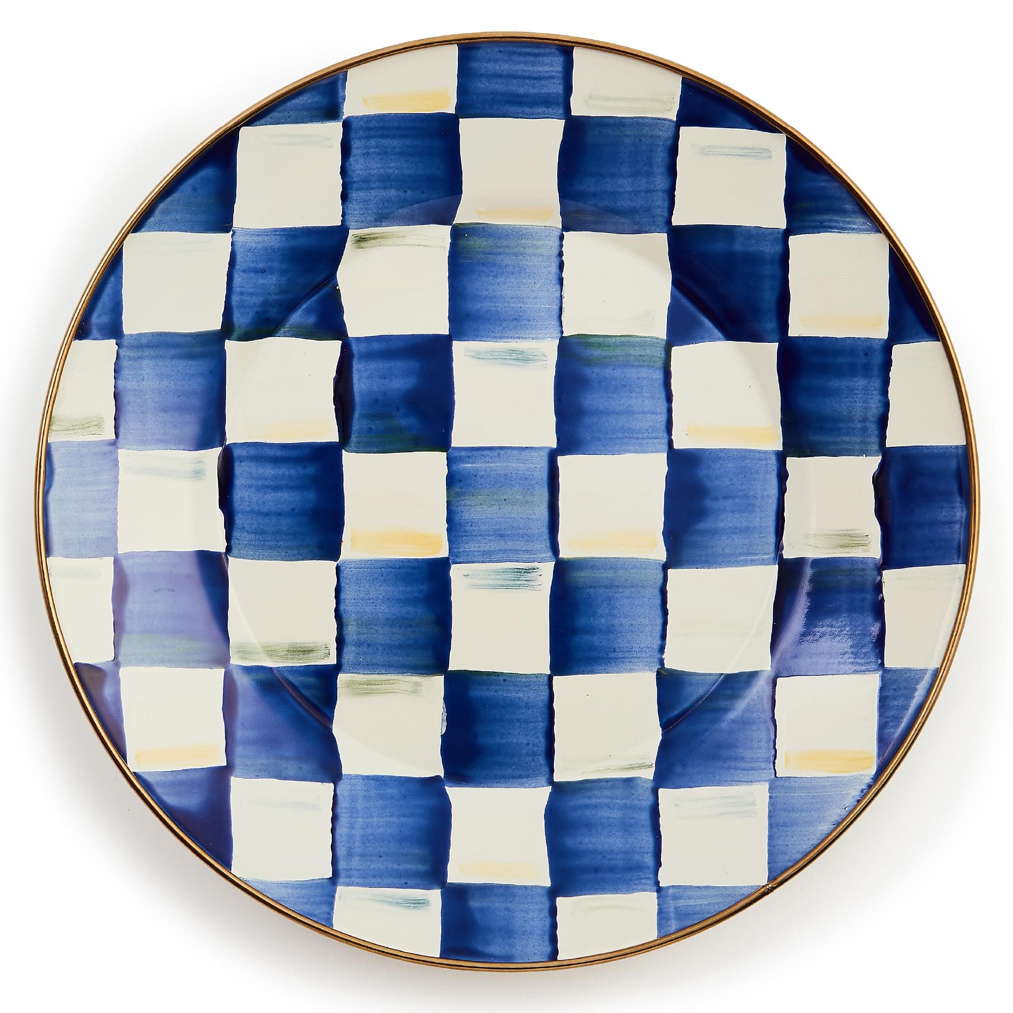 Royal Check Enamel Dinner Plate