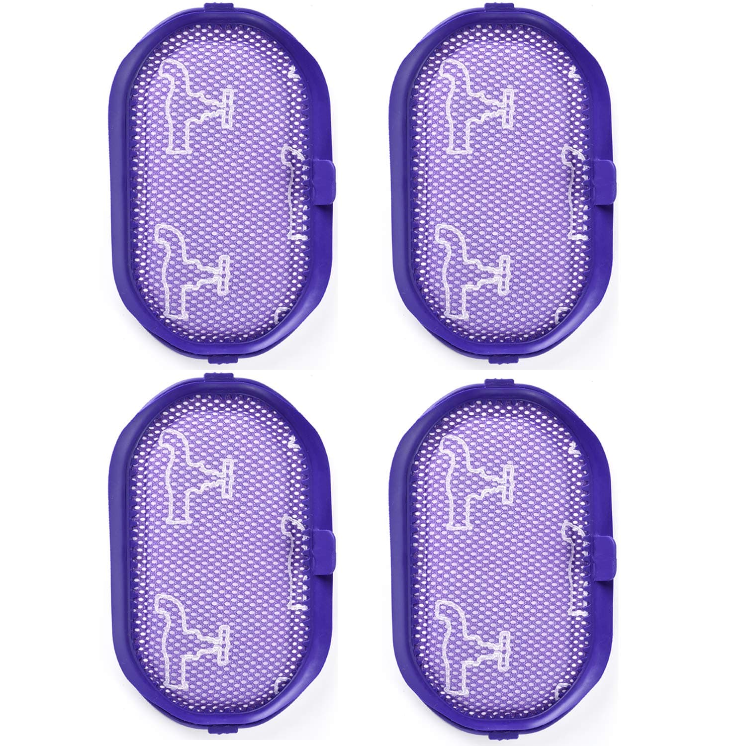 4Pk Filter for Dyson DC44 Animal, DC35, DC31, DC56, DC34, DC30 Digital Slim Exclusive Multi Floor Vacuum Cleaner, Replacement Part #917066-02