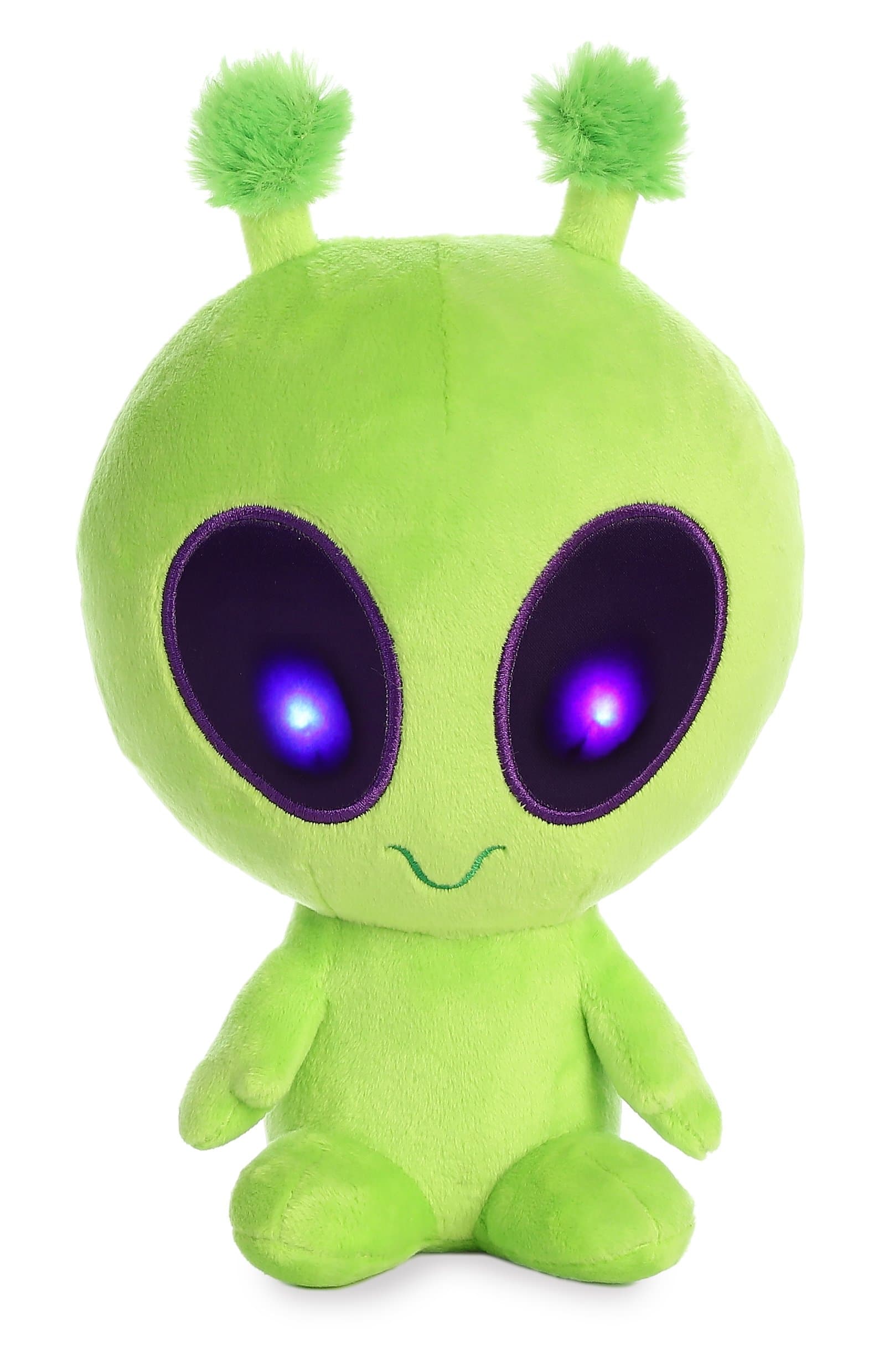 Interstellar Galactic Cuties™ Twitch Light Up Alien Stuffed Animal - Cosmic Companions - Illuminating Fun - Green 8 Inches
