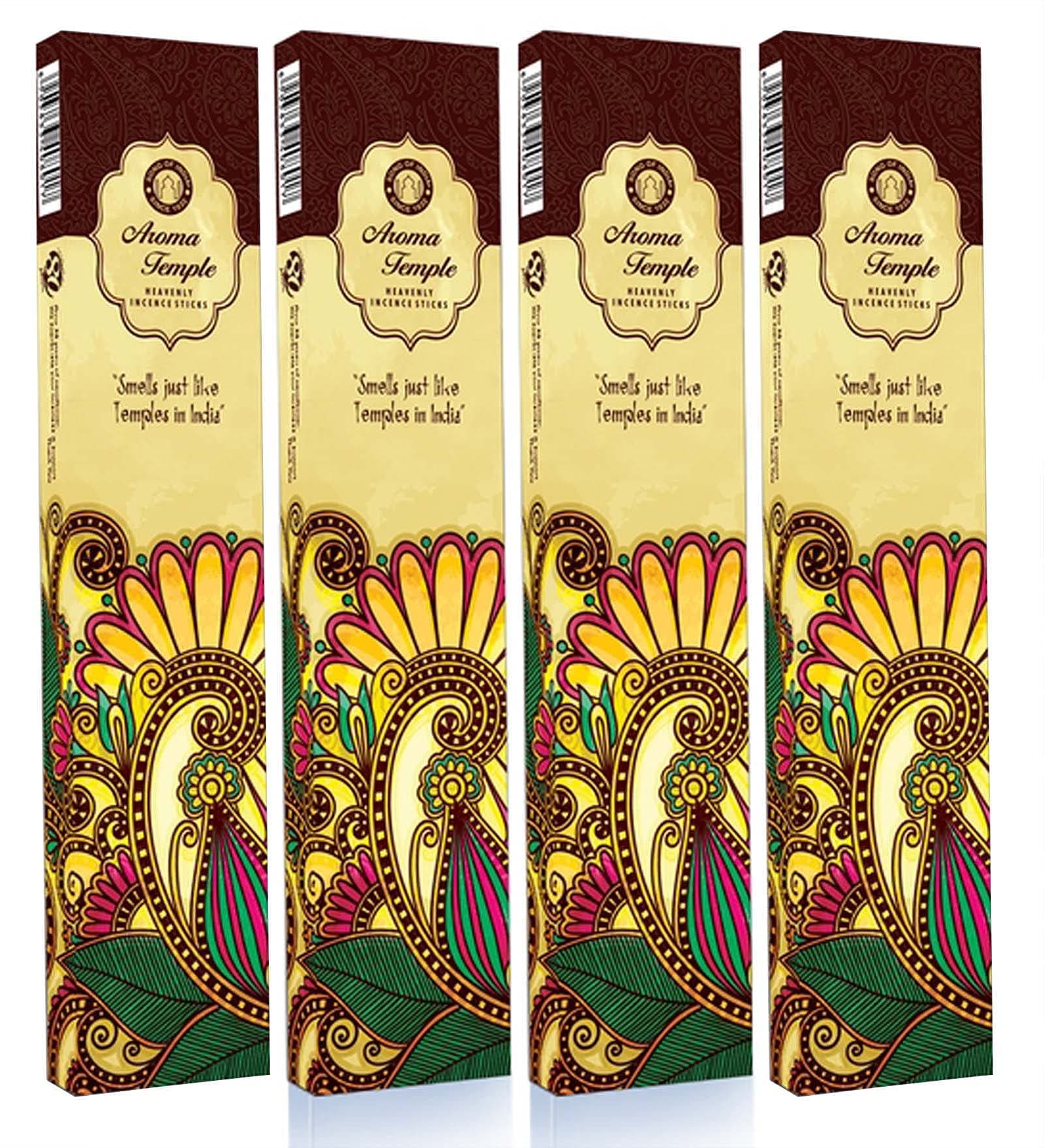 Song of India Aroma Temple Incense Sticks, 15g., Pack of 4. 58 to 60 Incense Sticks for Pooja/Meditation and Havan | Amazon Exclusive
