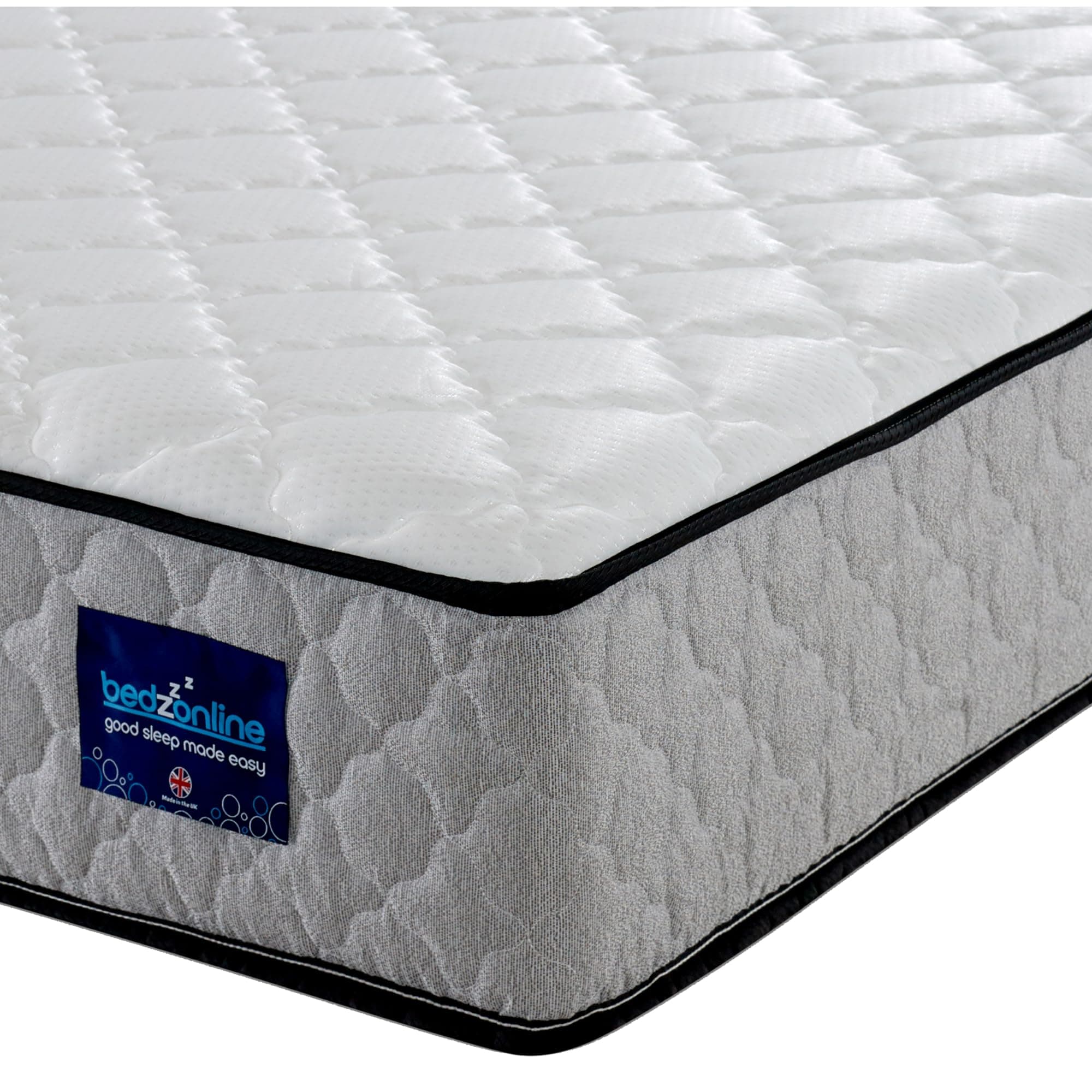 BEDZONLINE Cool-Touch Memory Foam & Spring Mattress - 4ft Small Double | Breathable 20cm Thick Memory Foam & Spring Mattress | Body Support, Alignment & Pressure Relief | UK Made & Hypoallergenic