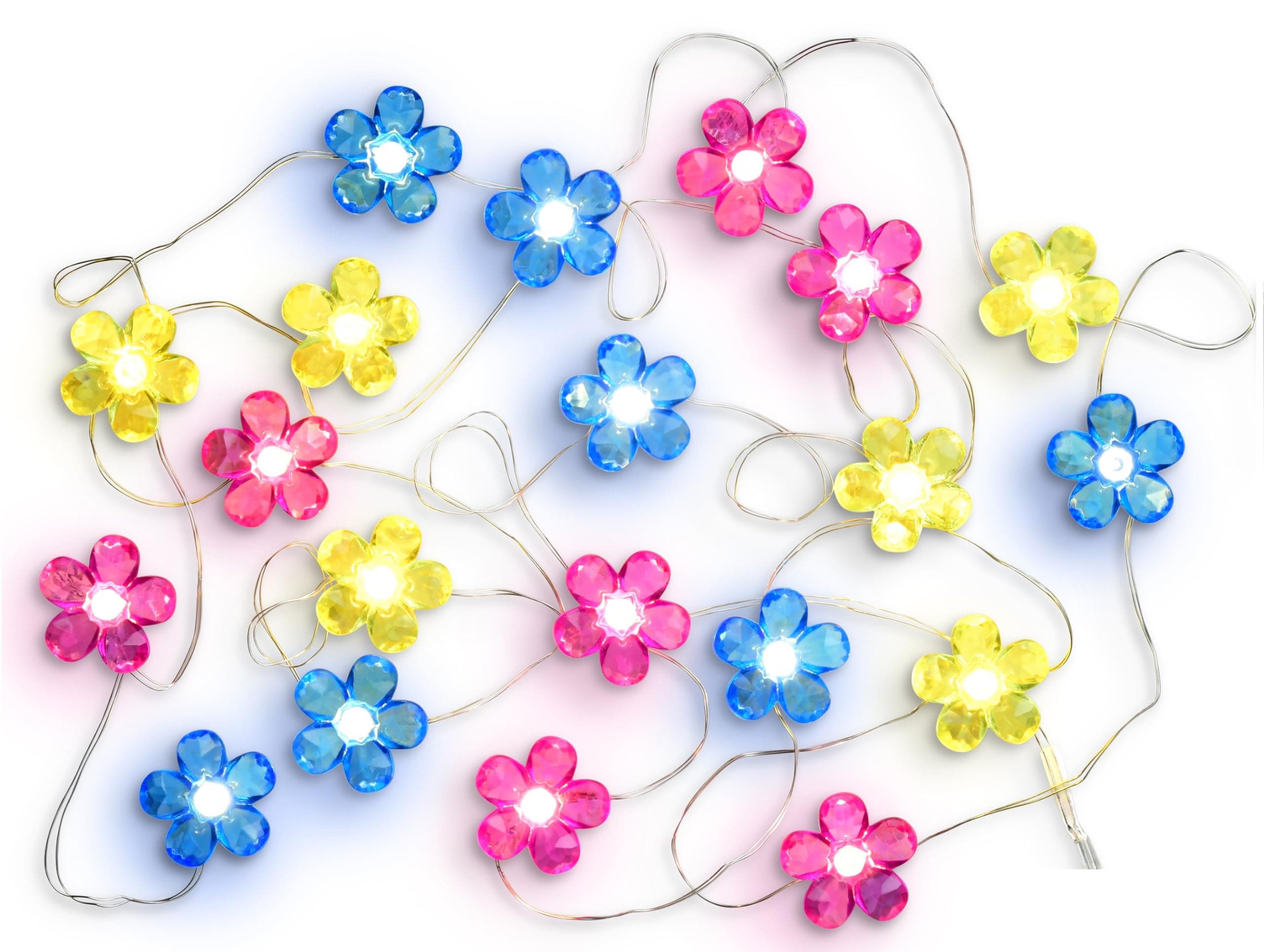 iscream 20 Light Mini Bright Daisy 86" Long Battery Operated Light String