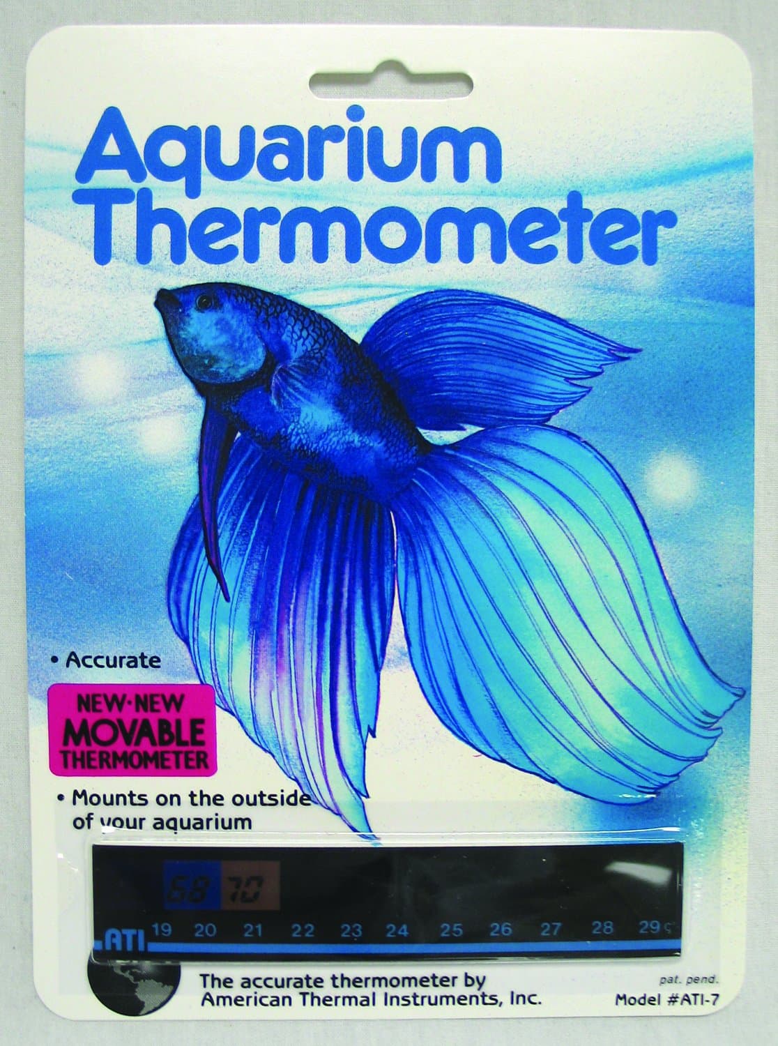 American Thermal Aquarium Horizontal Thermometer