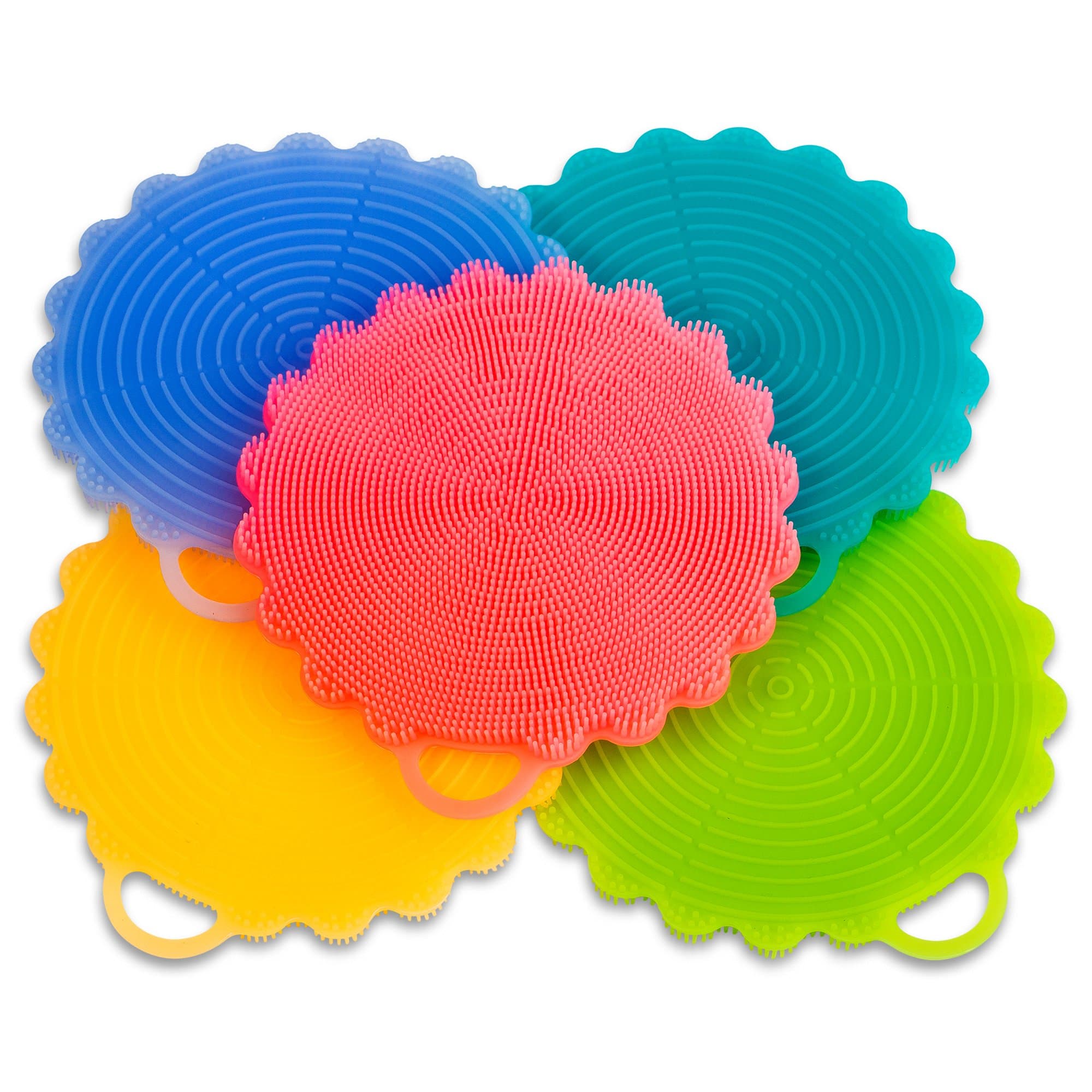 5pc Silicone Dish Sponge - Silicone Dish Scrubber Kitchen Sponge for Dishes