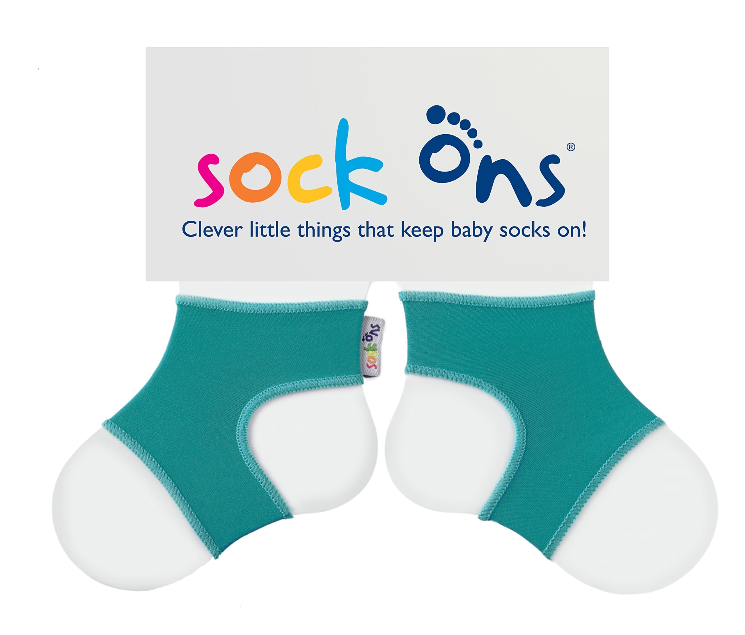 Sock Ons - Baby Sock Holders - 6-12 months - Single Pack - Turquoise - Keep Baby