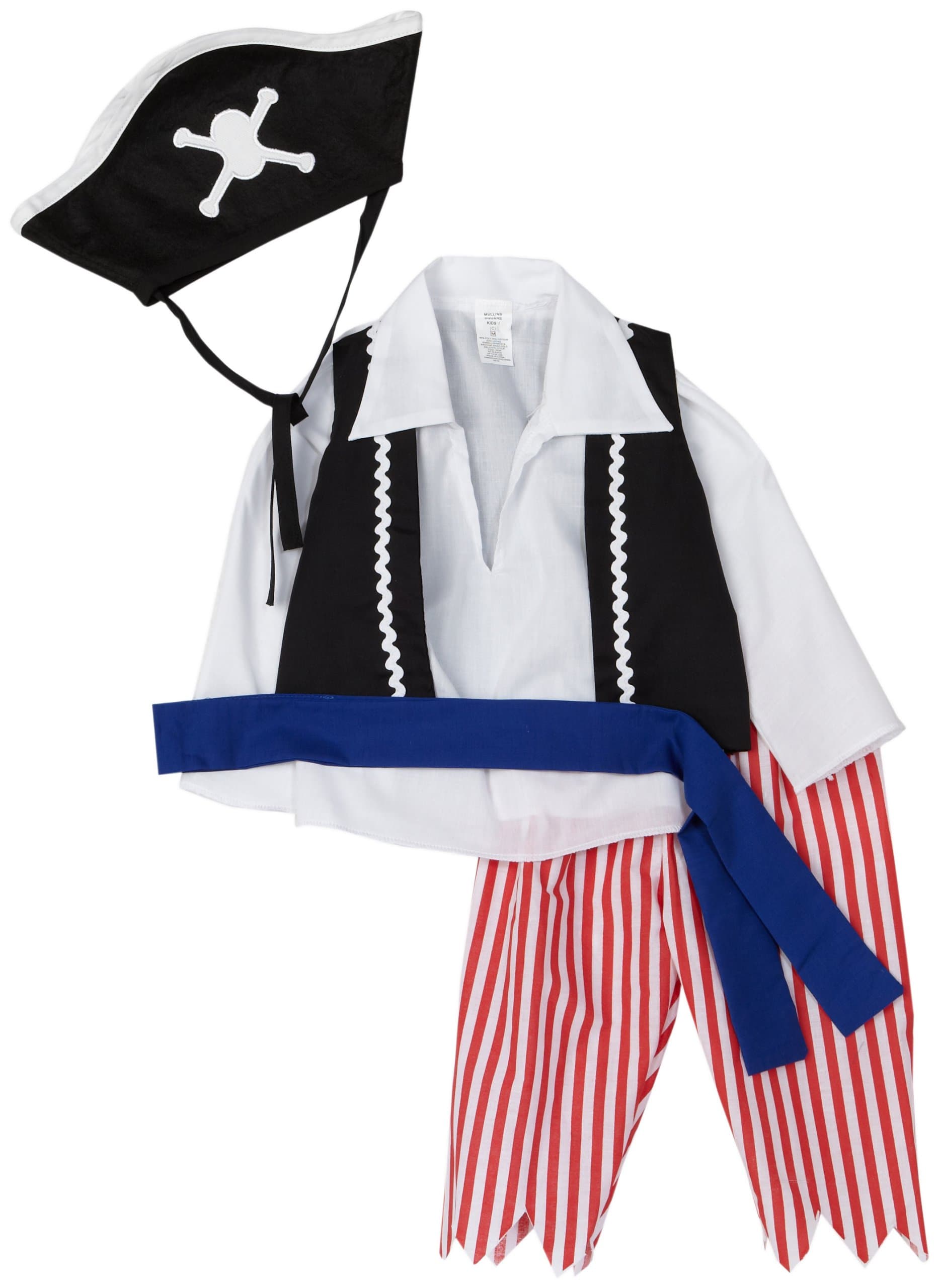 Mullins Square Pirate Boy, Red Stripe - 6-18 Months