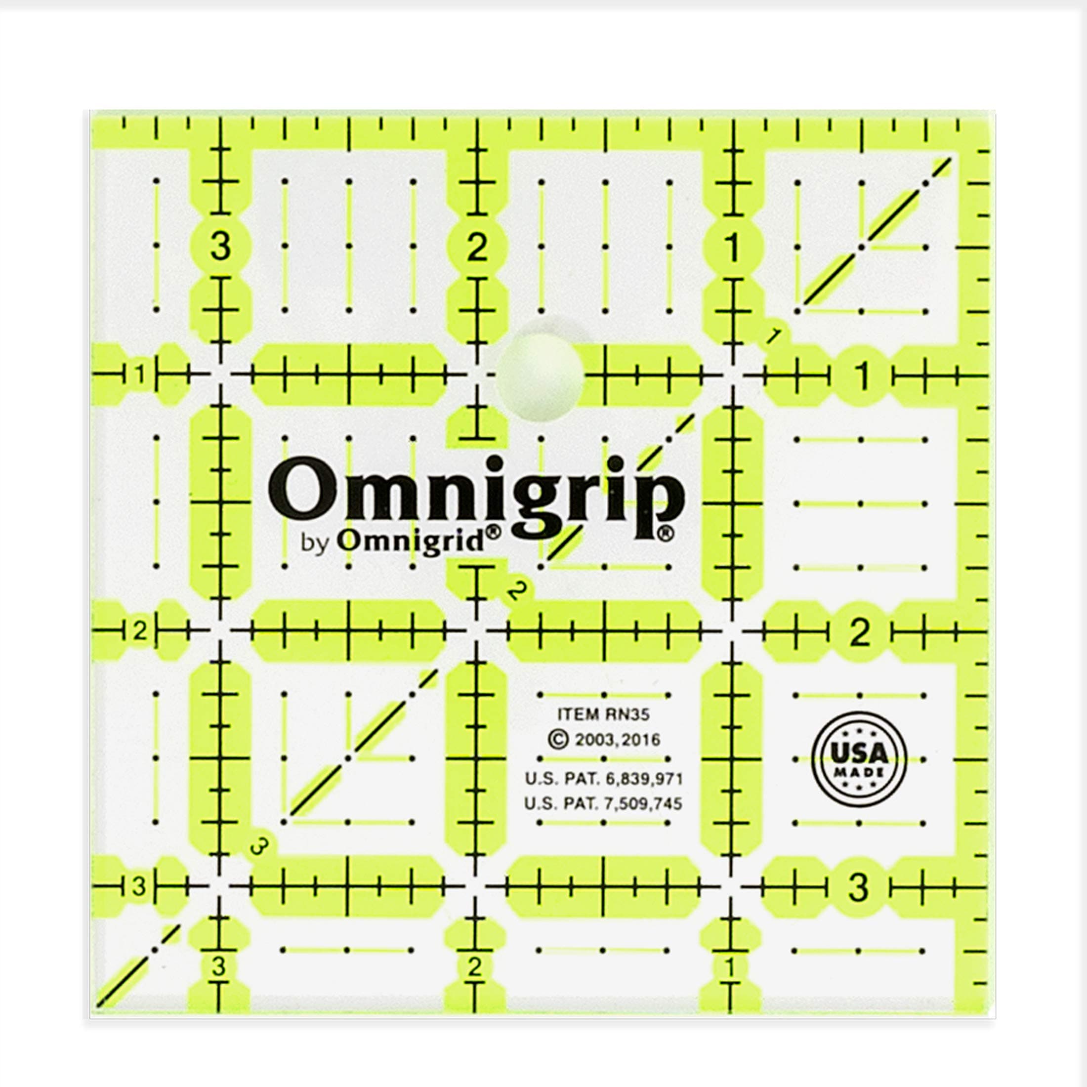 Omnigrid Dritz Ruler, Green, 3.5" x 3.5"