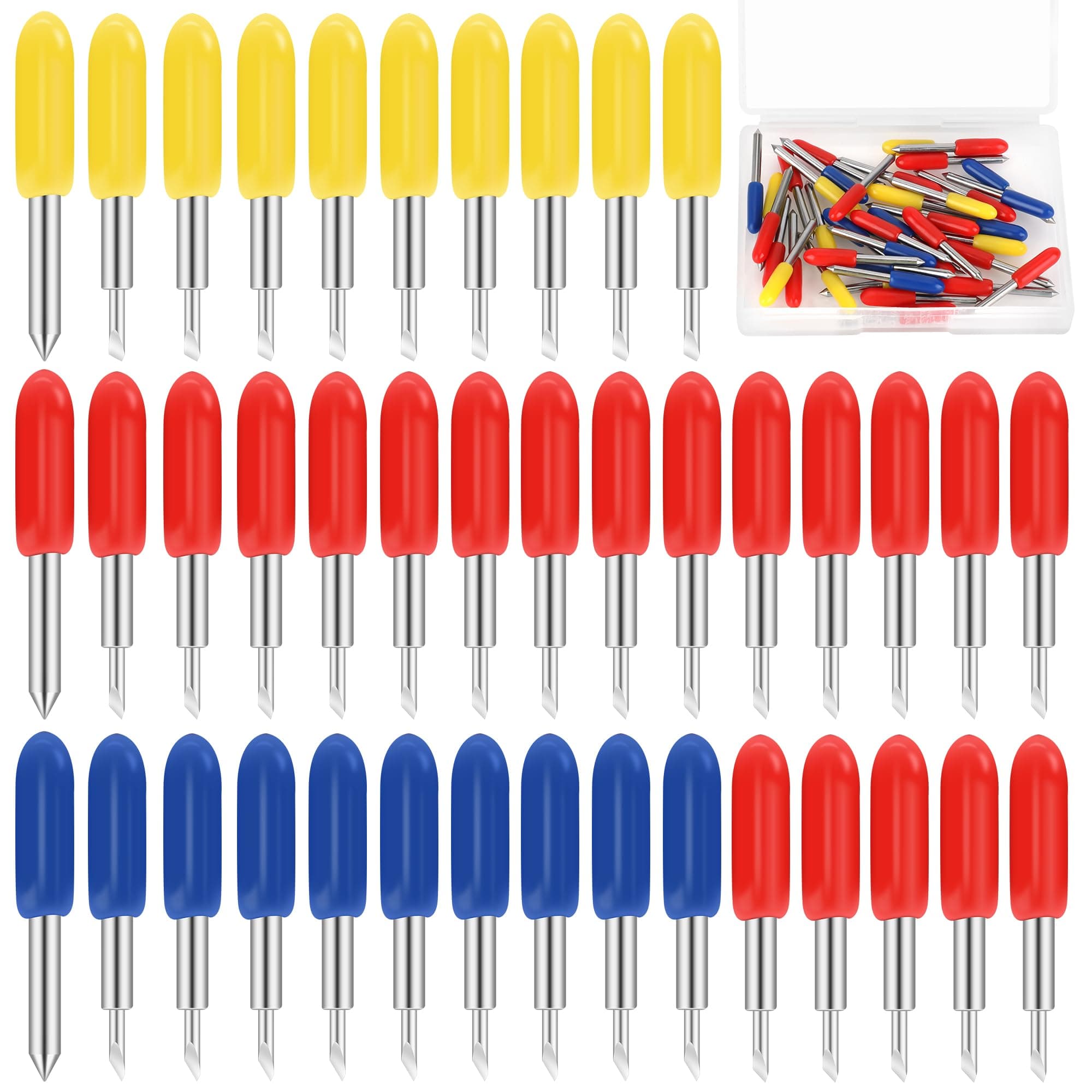 60 PCS 3rd Party Accessory Blades for Cricut, Luxiv Replacement Blade for Explore Air 2 Air, 45°Blade 30°Cricut Replacement Blade for Expression 60° Cutting Blades (60)