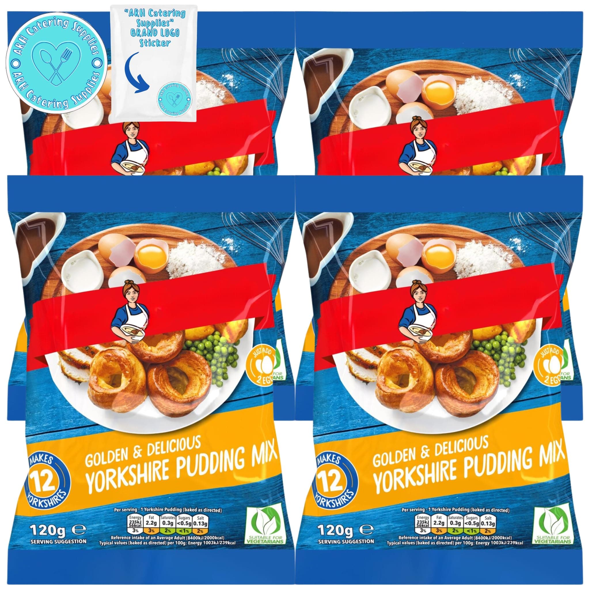 Yorkshire Pudding Bundle Containing Aunt Bessie Yorkshire Pudding Mix 120g x4