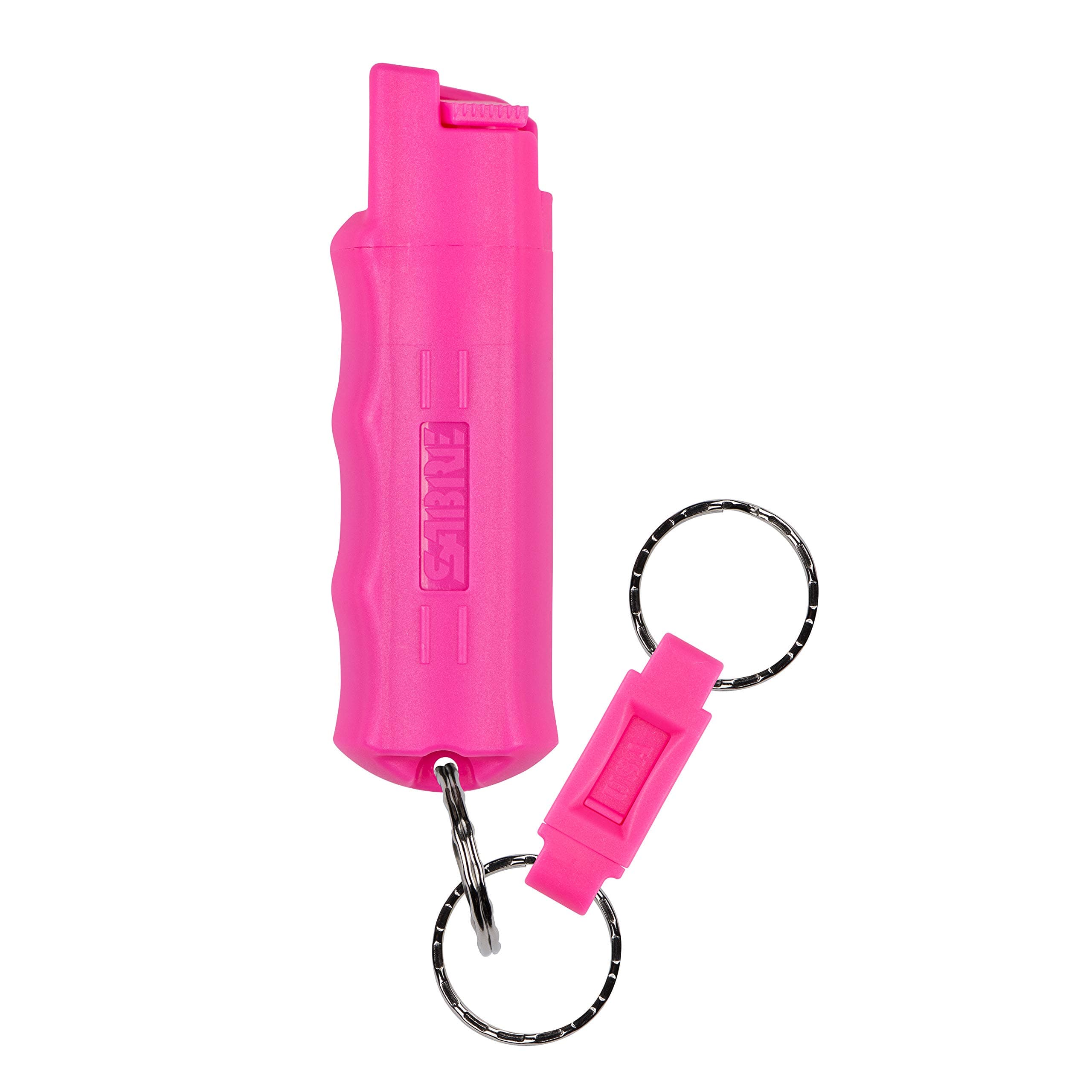 Red Pepper Spray with Pink Key Case (1/2 Ounce) - now with 5x's more spray